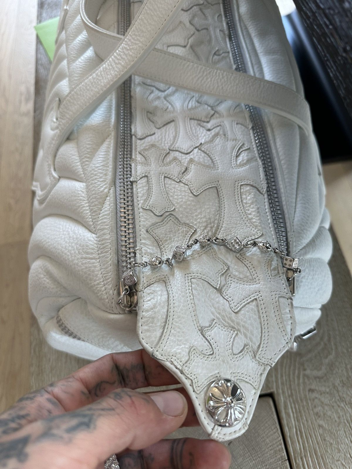 Chrome Hearts CHROME HEARTS 1/1 SPIDER WEB CROSS PATCH DICE DUFFLE BAG Size ONE SIZE - 3 Thumbnail