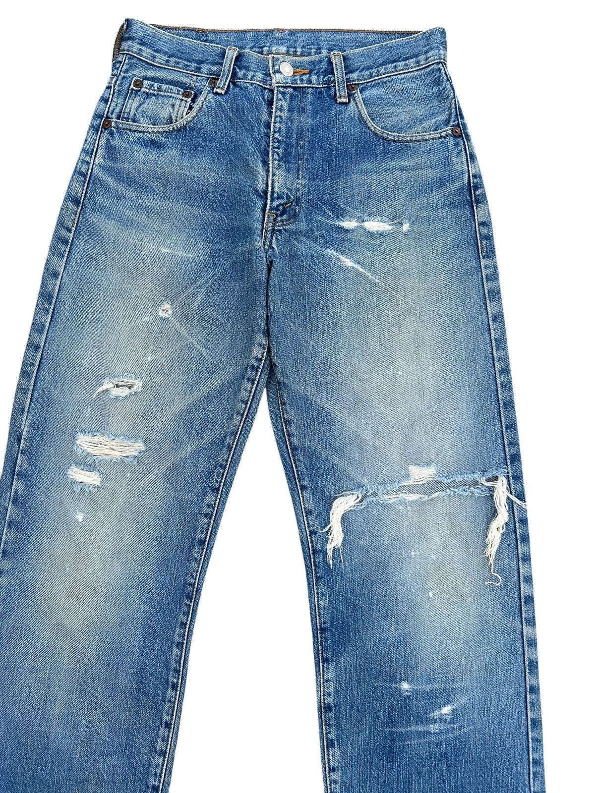 Kapital Vintage Levis Big E Selvedge Thrashed Denim Jeans Size US 29 - 2 Thumbnail