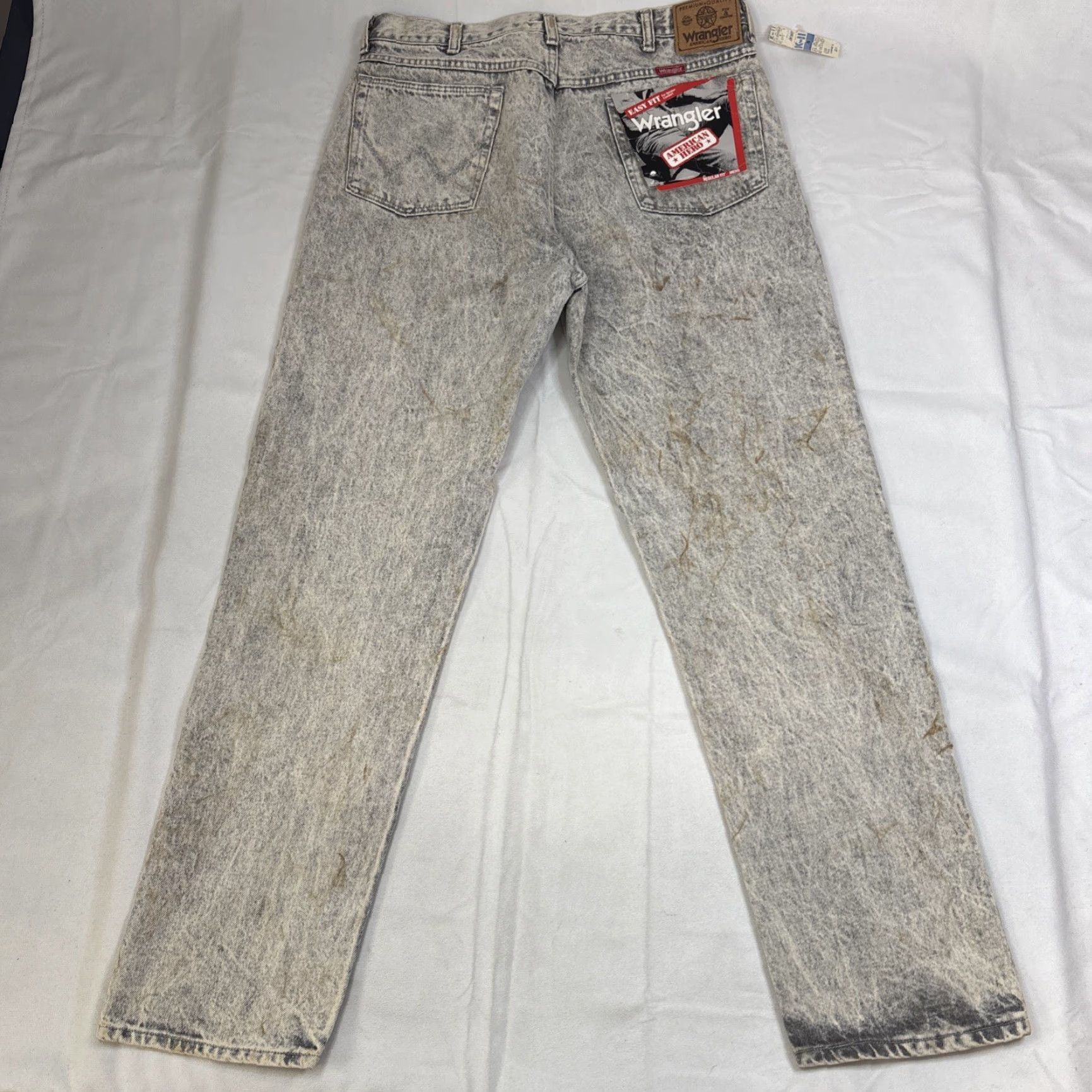 Wrangler VINTAGE Wrangler Jeans Men’s 38x32 Gray Acid Wash NWT 90s Deadstock Straight Jeans Mens Size US 38 / EU 54 - 4 Thumbnail