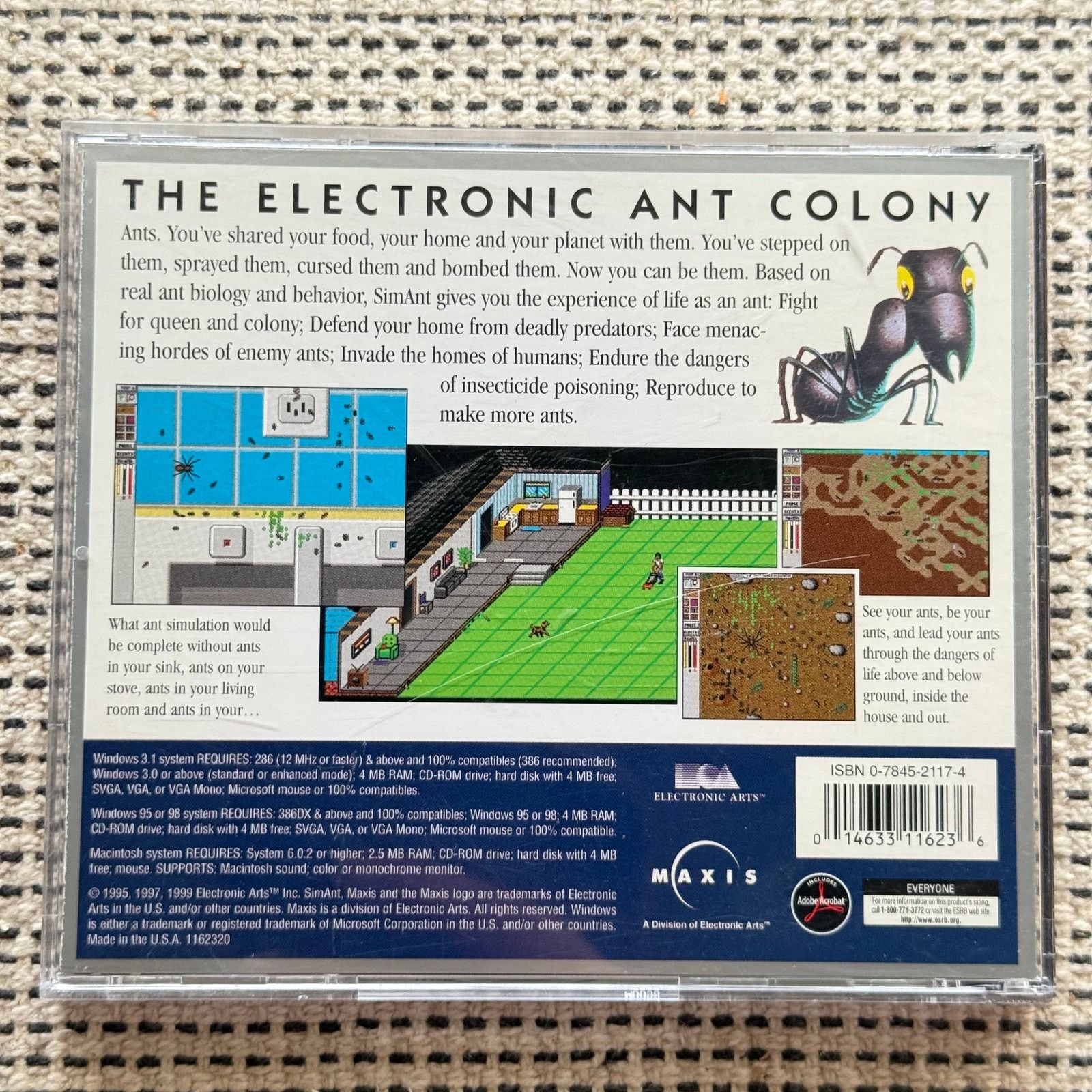 Vintage SimAnt PC CD-ROM 1999 Electronic Arts Windows 95/98 CIB Size ONE SIZE - 3 Thumbnail