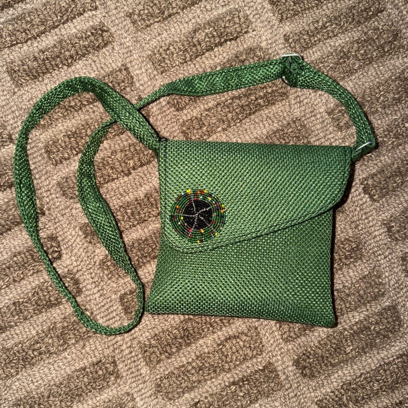 Handmade Green Crossbody Bag Size ONE SIZE - 1 Thumbnail