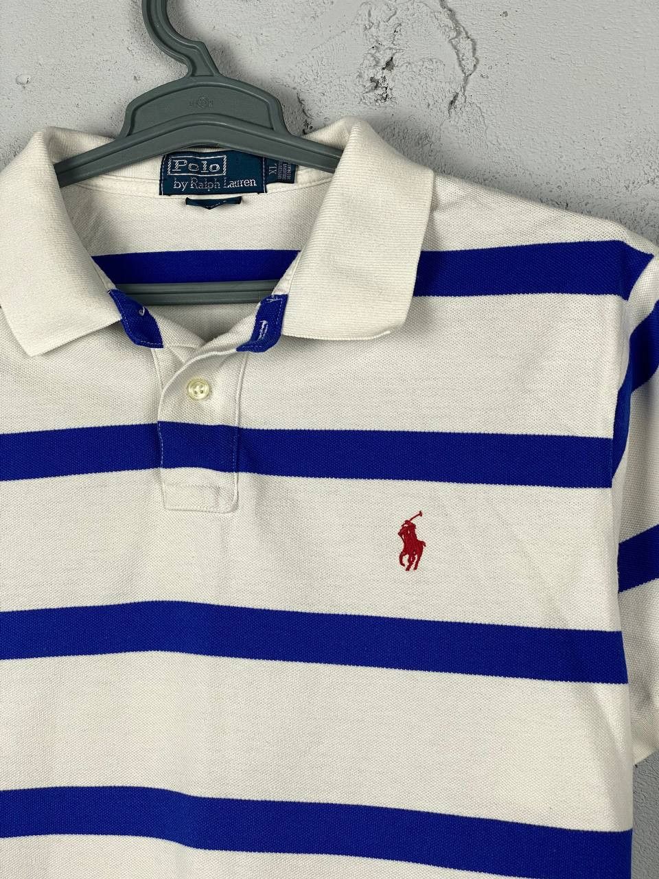 Polo Ralph Lauren × Vintage Polo Ralph Lauren Stripes Blue Polo Shirt Chief Keef Size US XL / EU 56 / 4 - 3 Thumbnail