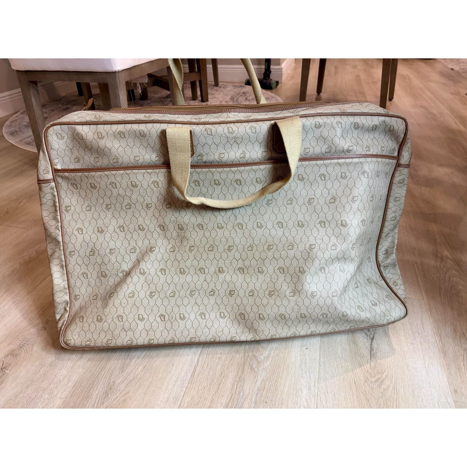 Dior DIOR Monogram Travel Duffle Bag 30x16" Logo Canvas | COA Size ONE SIZE - 2 Thumbnail