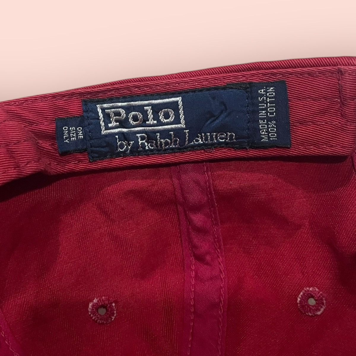 Polo Ralph Lauren × Ralph Lauren VINTAGE POLO USA EMBROIDERED FLAG LOGO STRAPBACK CAP Size ONE SIZE - 18 Thumbnail
