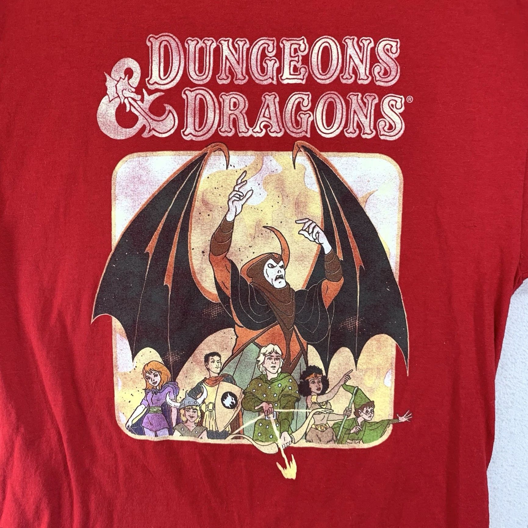 Vintage Dungeons & Dragons T-Shirt Adult Medium Red Retro 80s Cartoon Vengar Graphic Mens Size US M / EU 48-50 / 2 - 3 Thumbnail