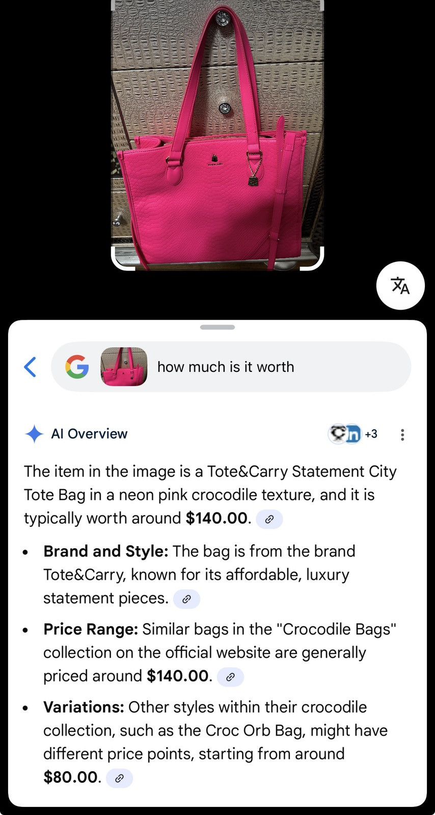 Other Neon pink Tote & Carry Size ONE SIZE - 4 Thumbnail