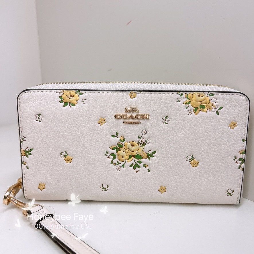Coach Long Zip Around Wallet With Floral Print CAO89 Size ONE SIZE - 1 Thumbnail
