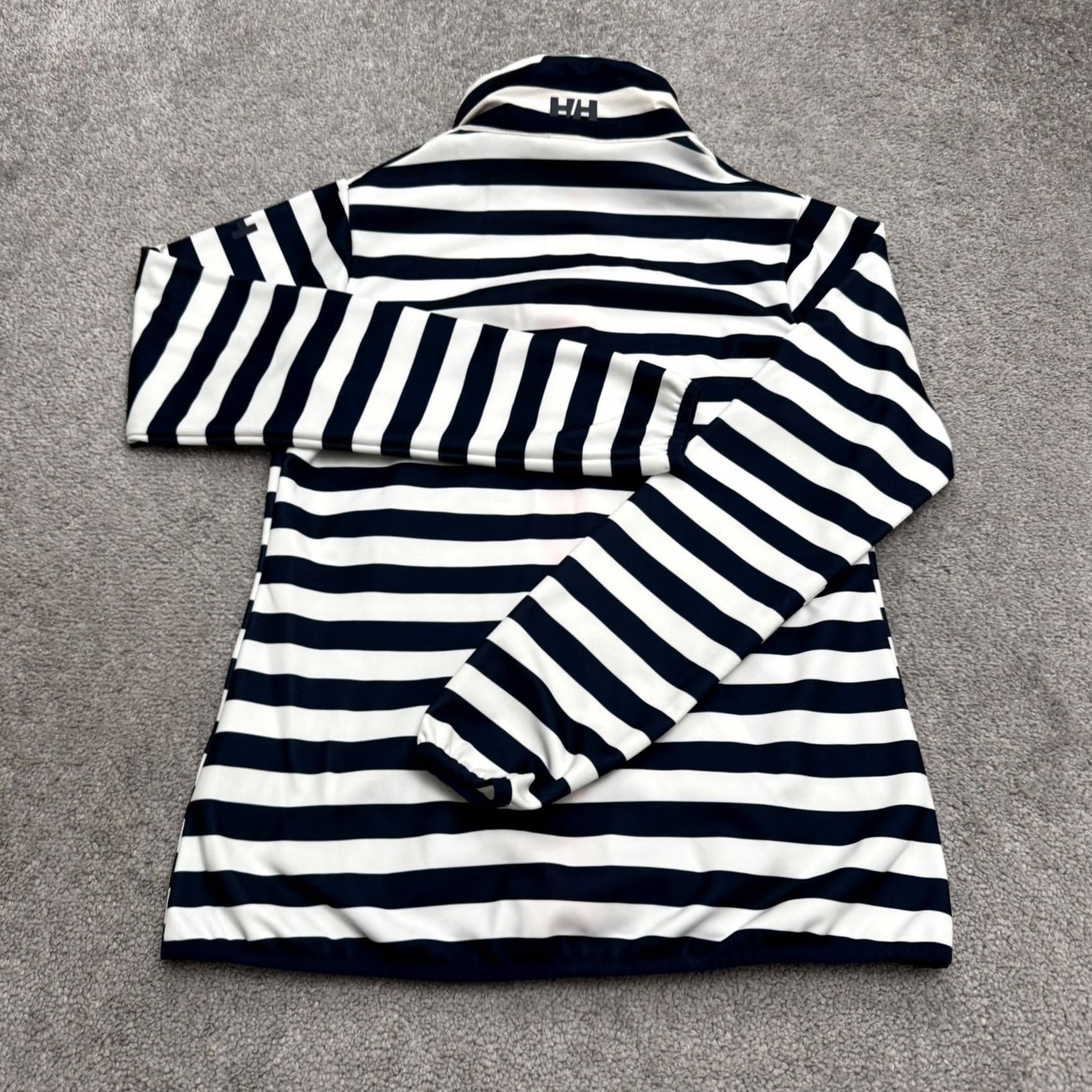 Helly Hansen Helly Hansen Jacket Womens Small Navy White Striped Fleece Size S / US 4 / IT 40 - 2 Thumbnail