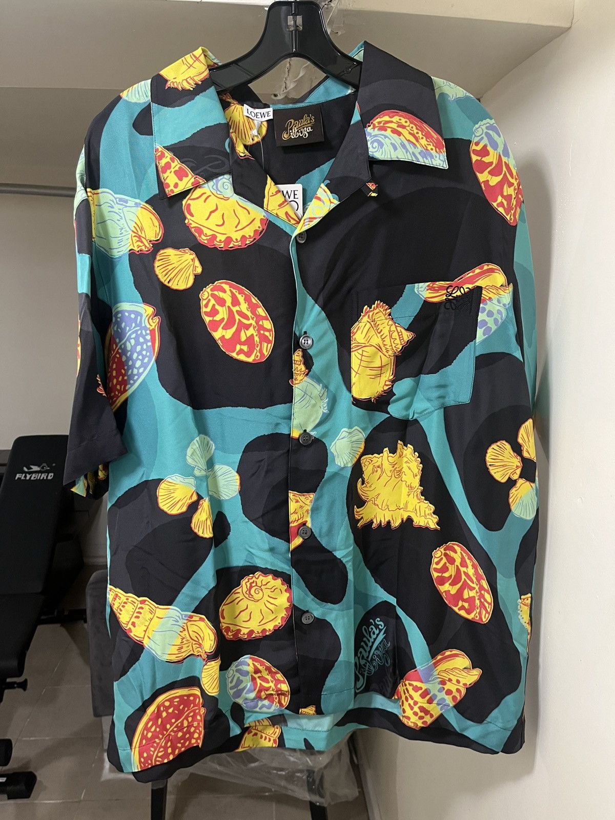 Loewe X Paula’s Ibiza Shell-Print Bowling Shirt Sz 41(XL)