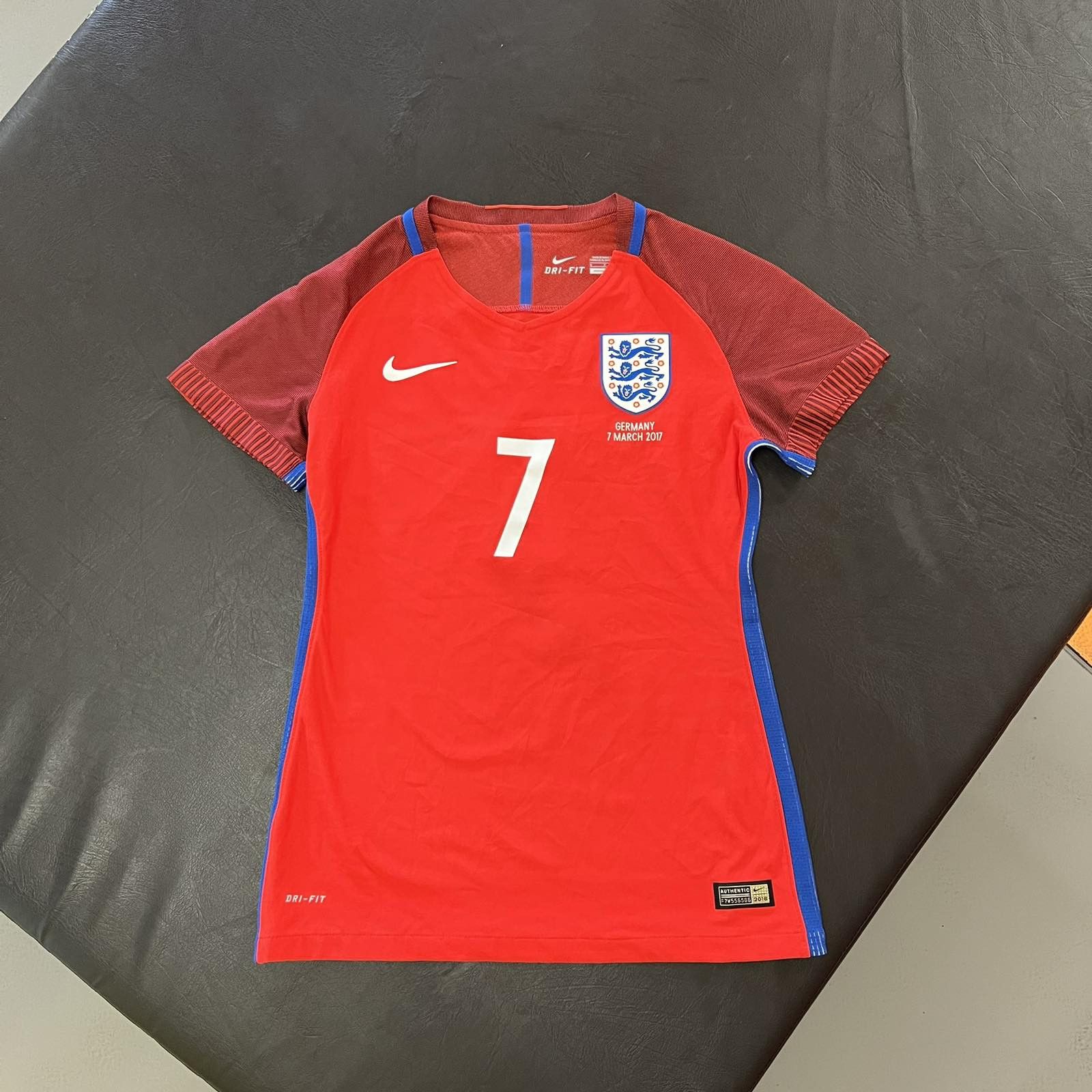 Nike England 2017 Away Soccer Jersey #7 NOBBS Sz S
