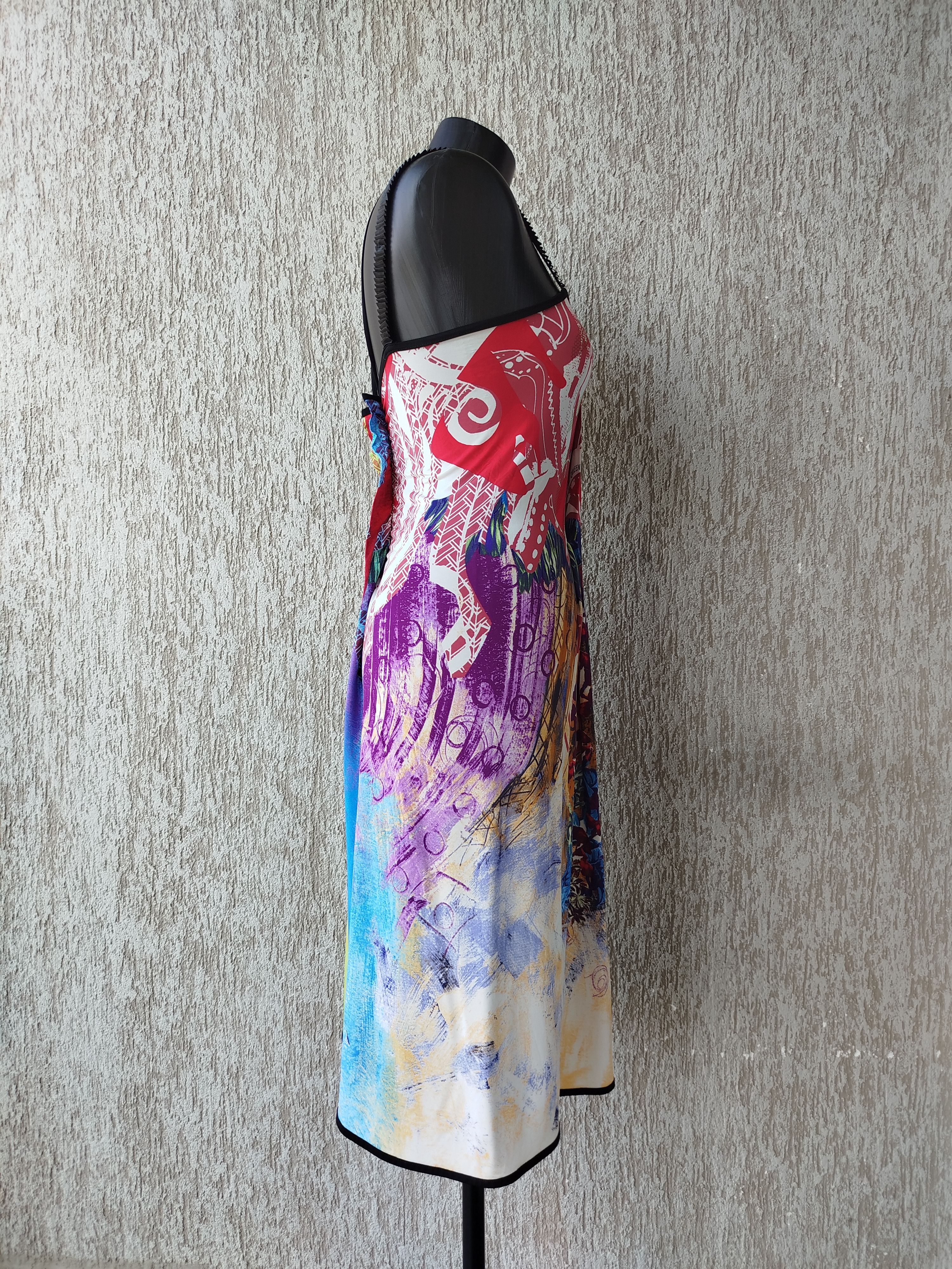Jean Paul Gaultier Save The Queen Dress Sleeveless Art Jersey Size M-L Size L / US 10 / IT 46 - 7 Thumbnail