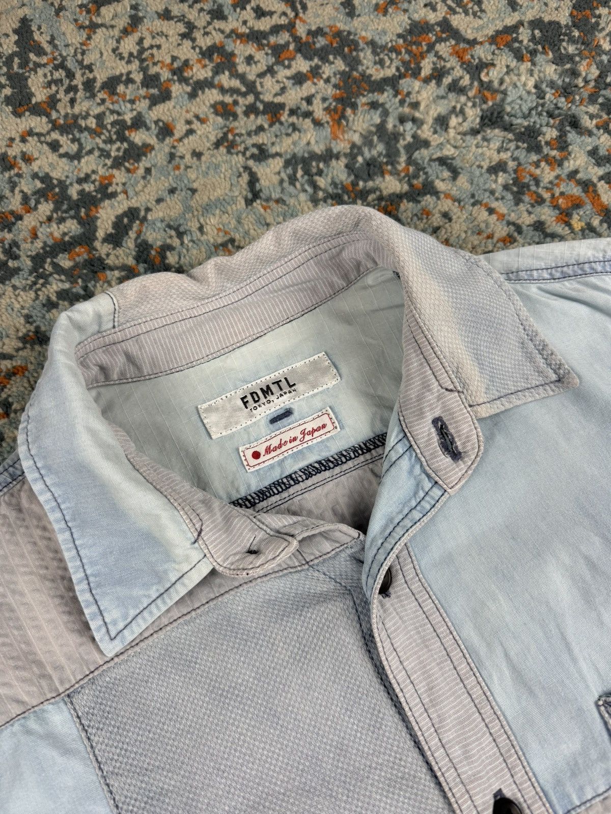 FDMTL Vintage FDMTL crazy patchwork sashiko boro style shirt Size US S / EU 44-46 / 1 - 11 Thumbnail