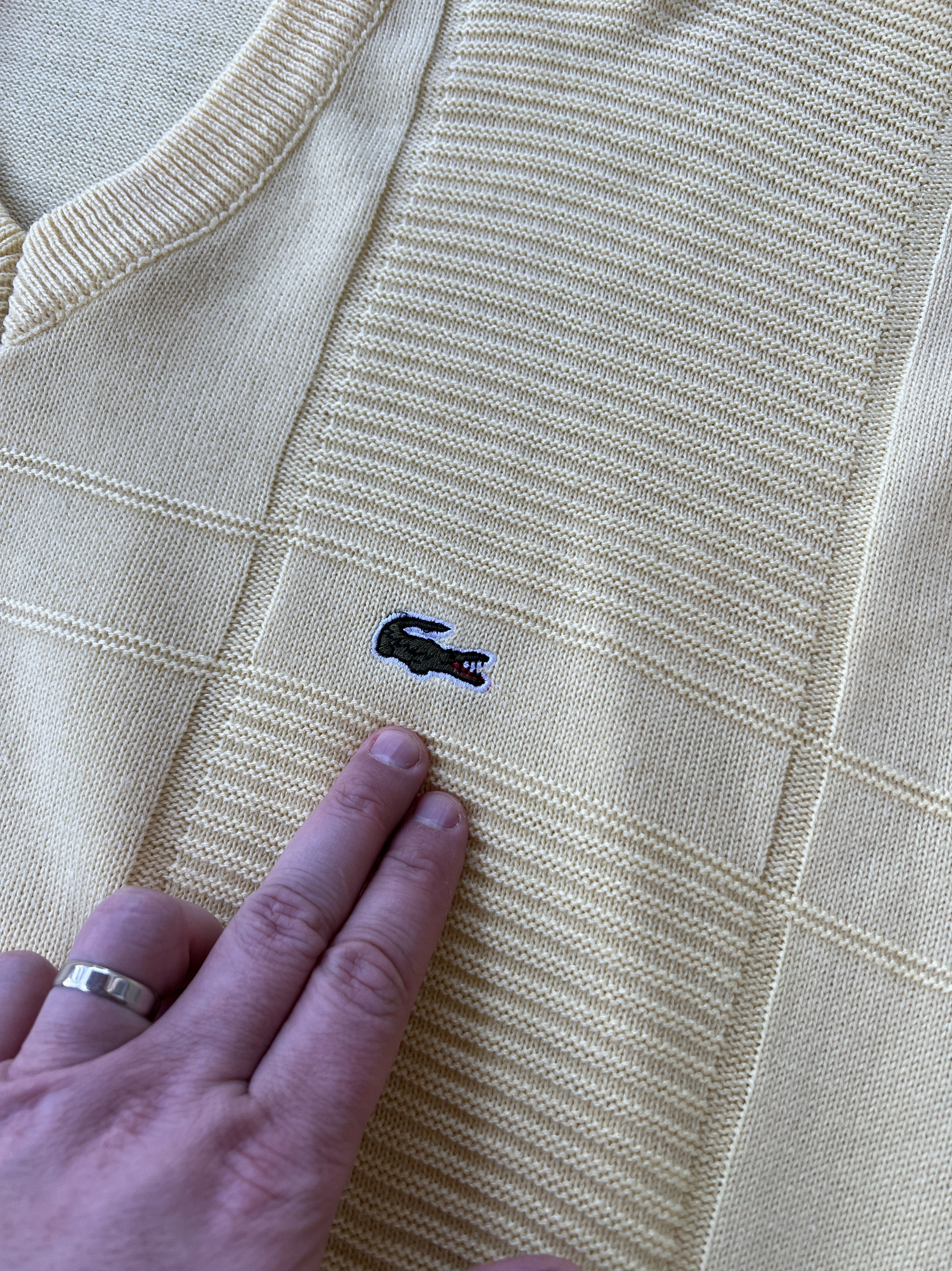 Lacoste Vintage Lacoste Cotton Sweater Size US XXL / EU 58 / 5 - 2 Thumbnail