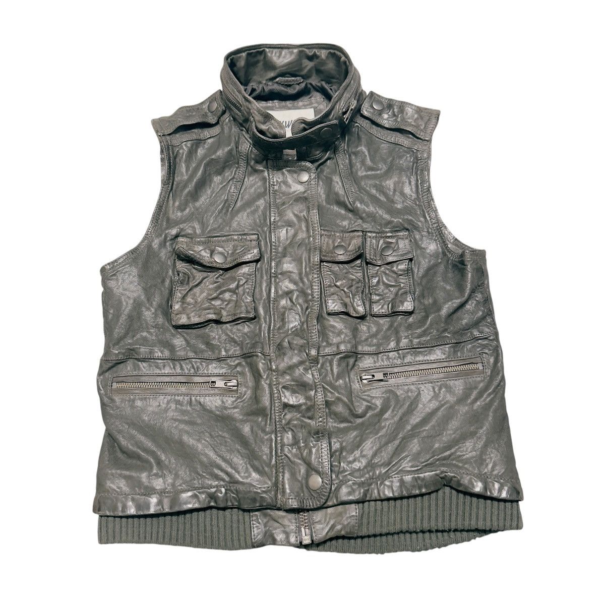 Elwood Elwood Biker Leather Vest Cargo Size M / US 6-8 / IT 42-44 - 1 Thumbnail