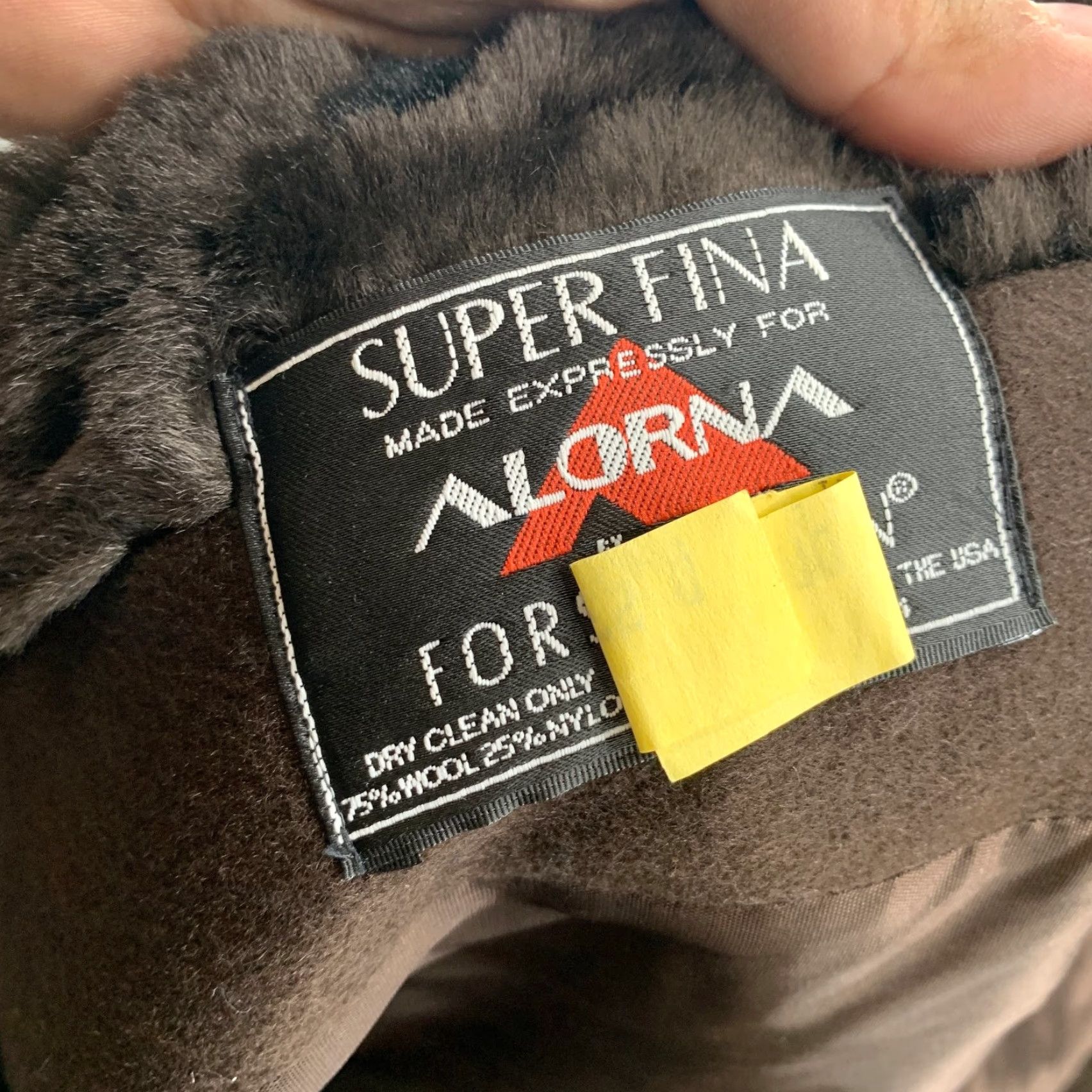 Penn VINTAGE Alorna Wool Coat Womens XL Brown Faux Fur Overcoat Size XL / US 12-14 / IT 48-50 - 5 Thumbnail