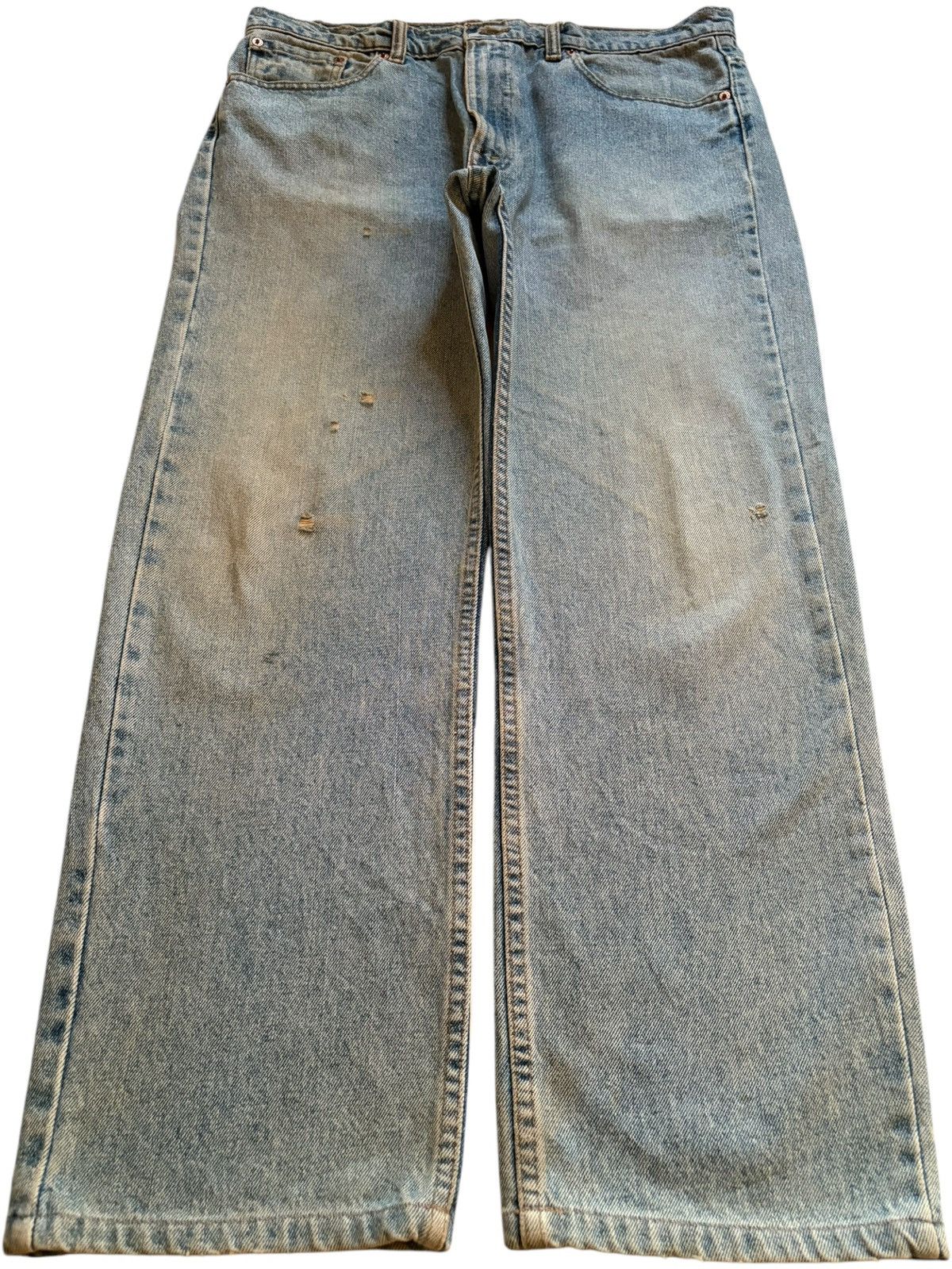 Levi's Vintage 80s Levis 505 Mud Wash Distressed Loose Baggy Jeans Size US 37 - 1 Thumbnail
