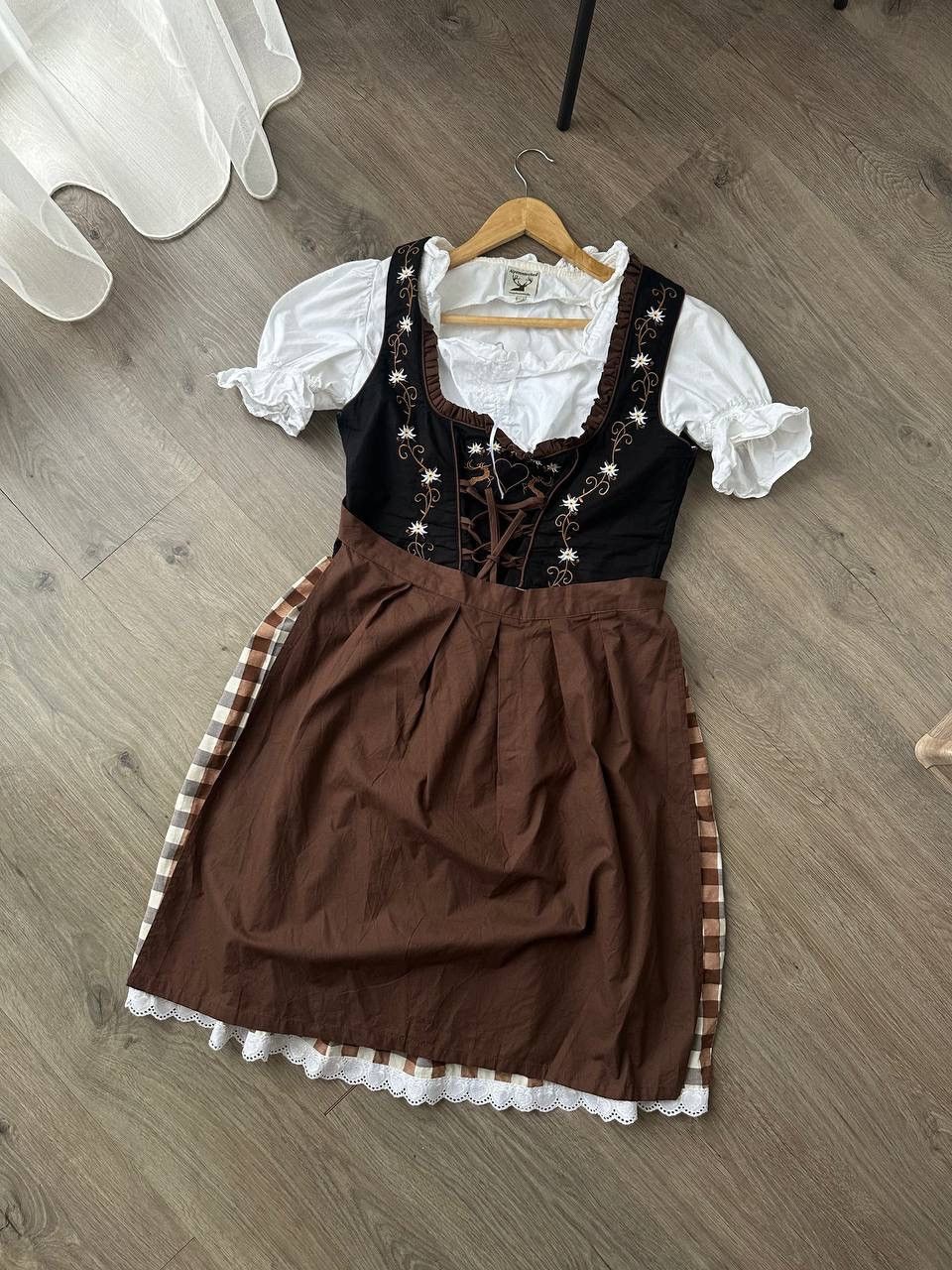 Japanese Brand × Vintage Vintage Alpenmarchen Dirndl Dress Oktoberfesttracht Bavarian Size M / US 6-8 / IT 42-44 - 5 Thumbnail