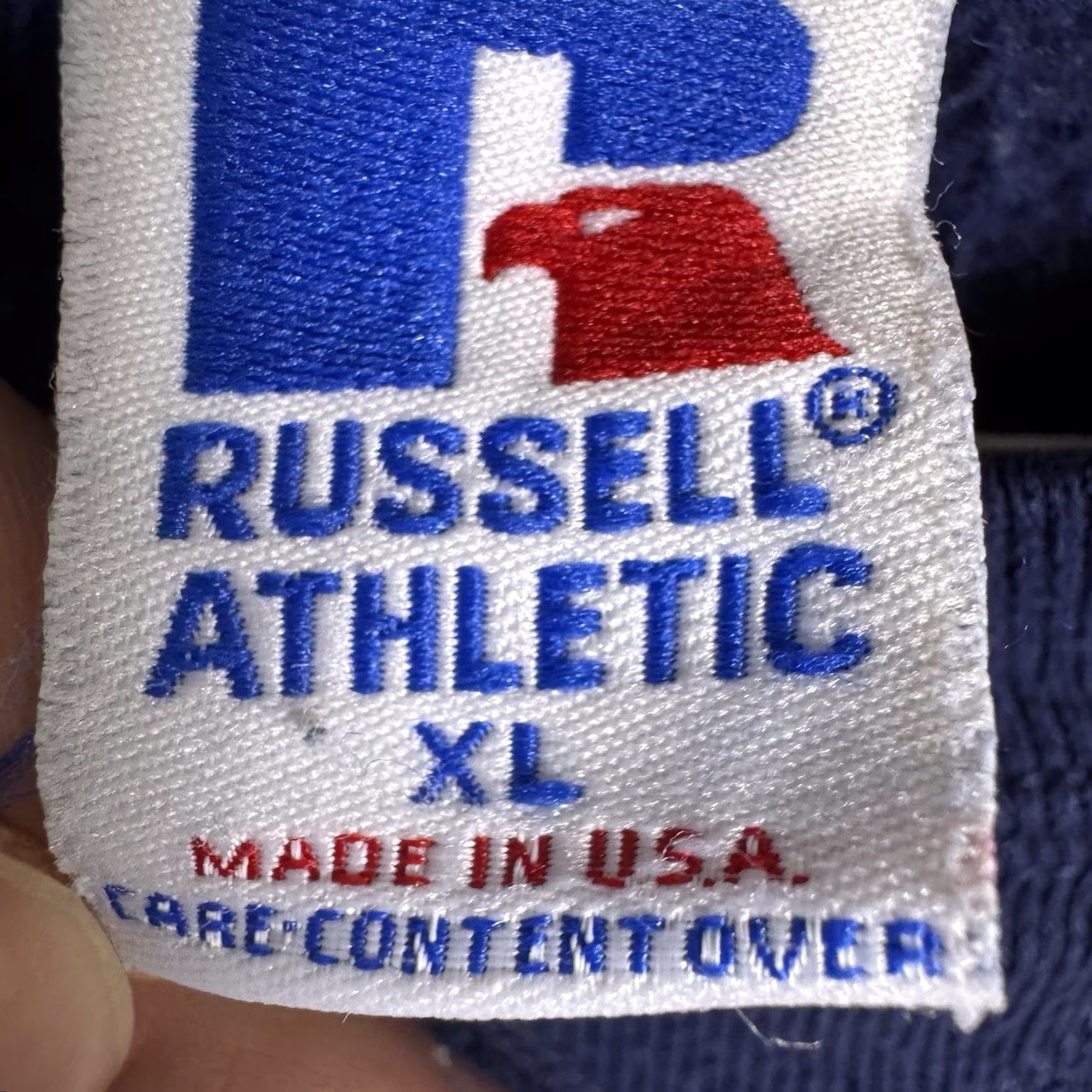 Russell Athletic VINTAGE Russell Athletic Sweatshirt Mens XL USA Made Rugby Stripe Fleece 90s Size US XL / EU 56 / 4 - 3 Thumbnail