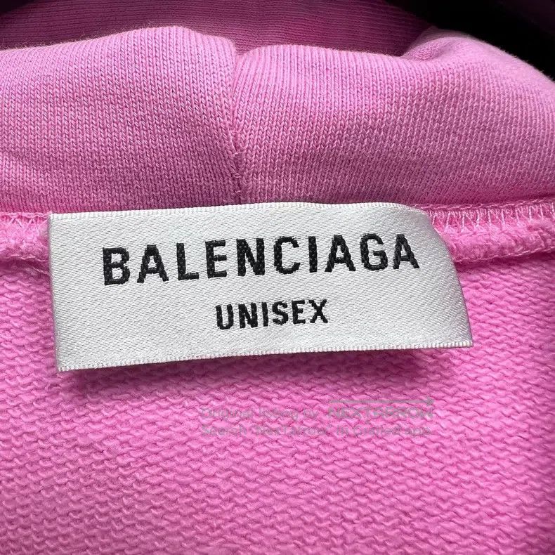 Balenciaga Balenciaga Pink Front and Back Embroidered Hoodie Sweatshi Size US M / EU 48-50 / 2 - 3 Thumbnail