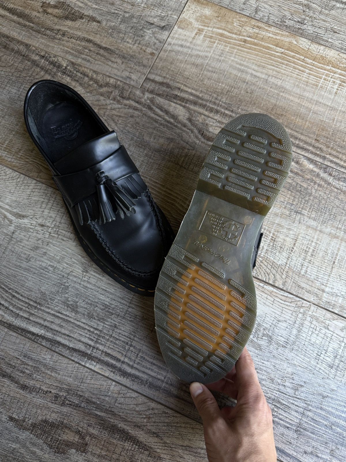 Dr. Martens Dr Martens Adrian Yellow Stitch Tassel Loafer Size US 9 / EU 42 - 4 Thumbnail