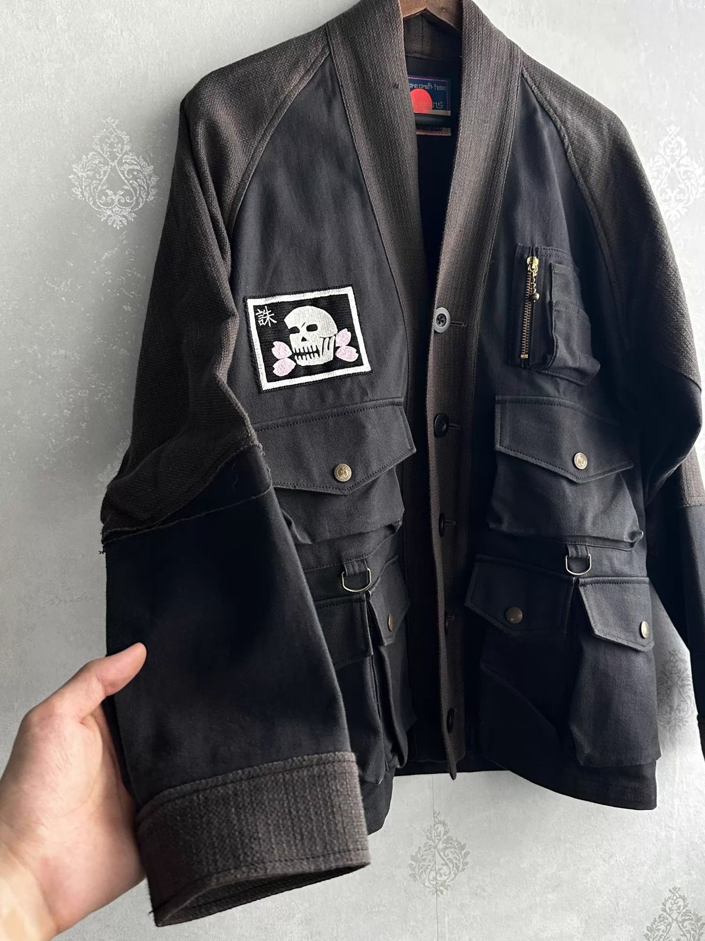 Blackmeans Blackmeans 00s Black Pocket Embroidered Jacket Size US S / EU 44-46 / 1 - 4 Thumbnail