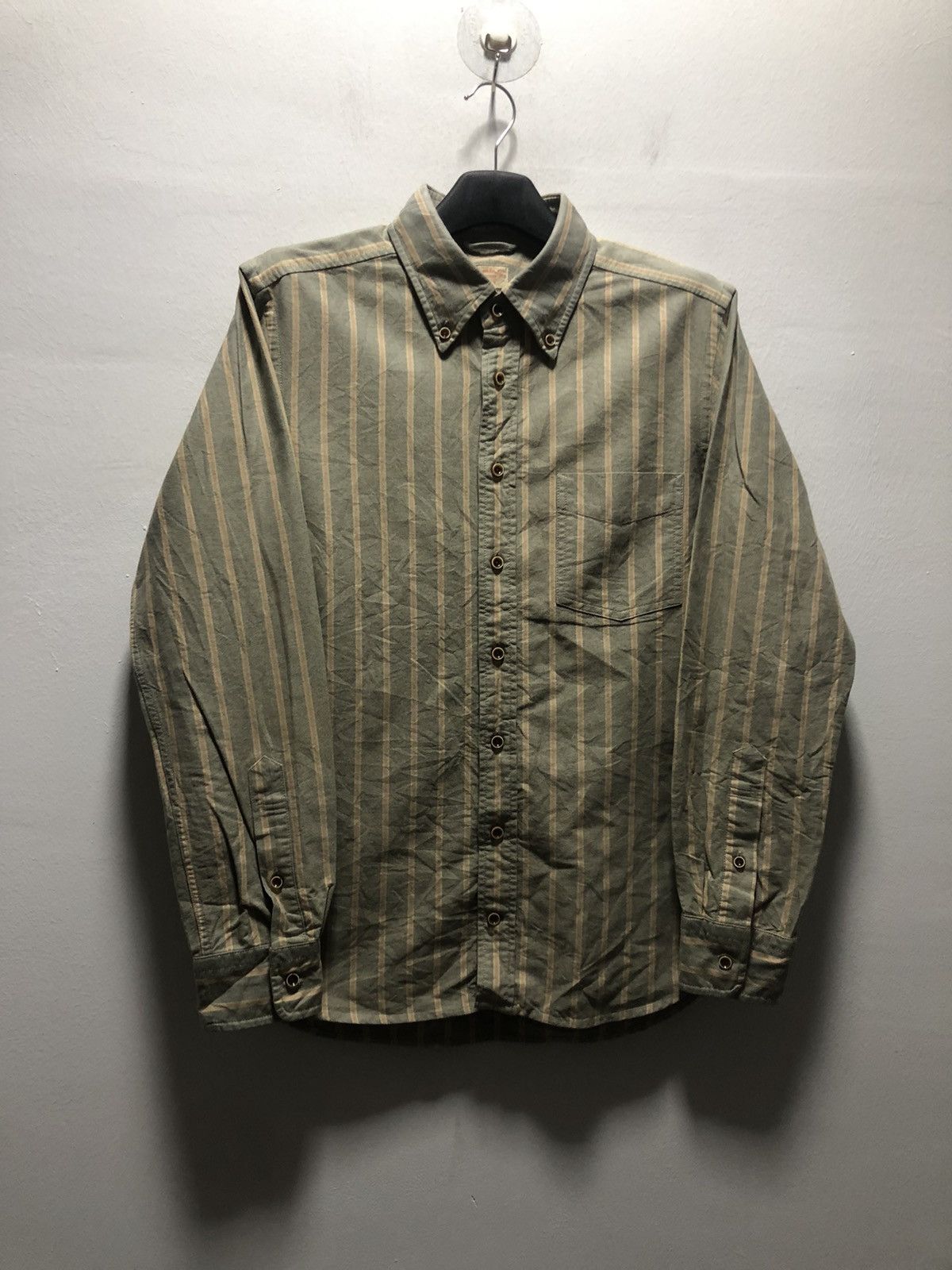 Beams Plus BEAMS Co Shirt Selvedge Line Striped Style Japan Workwear Size US S / EU 44-46 / 1 - 1 Thumbnail