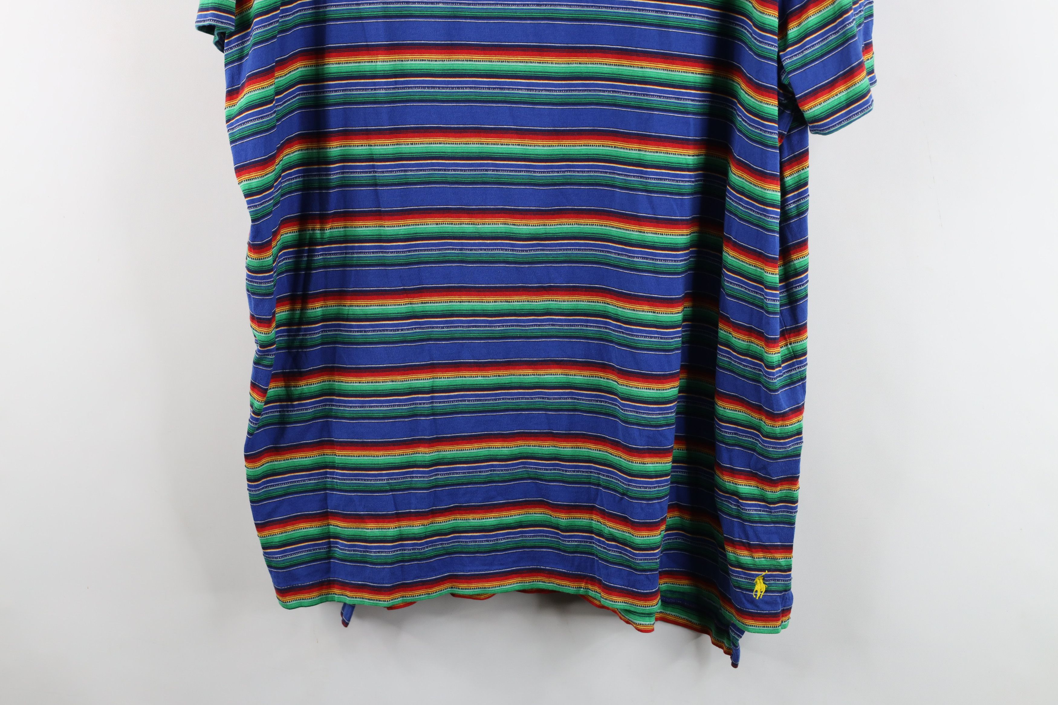 Ralph Lauren Vintage 90s Ralph Lauren Striped Knit Collared Polo Shirt Size US XXL / EU 58 / 5 - 3 Thumbnail