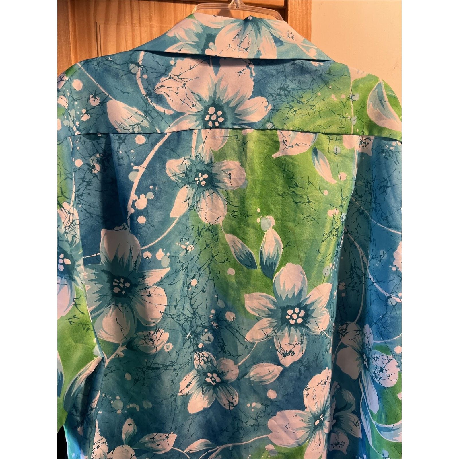 Other Lore Nei Hawaii Shirt Blue Green Men L Hawaiian Short Sleeve Size US L / EU 52-54 / 3 - 11 Thumbnail