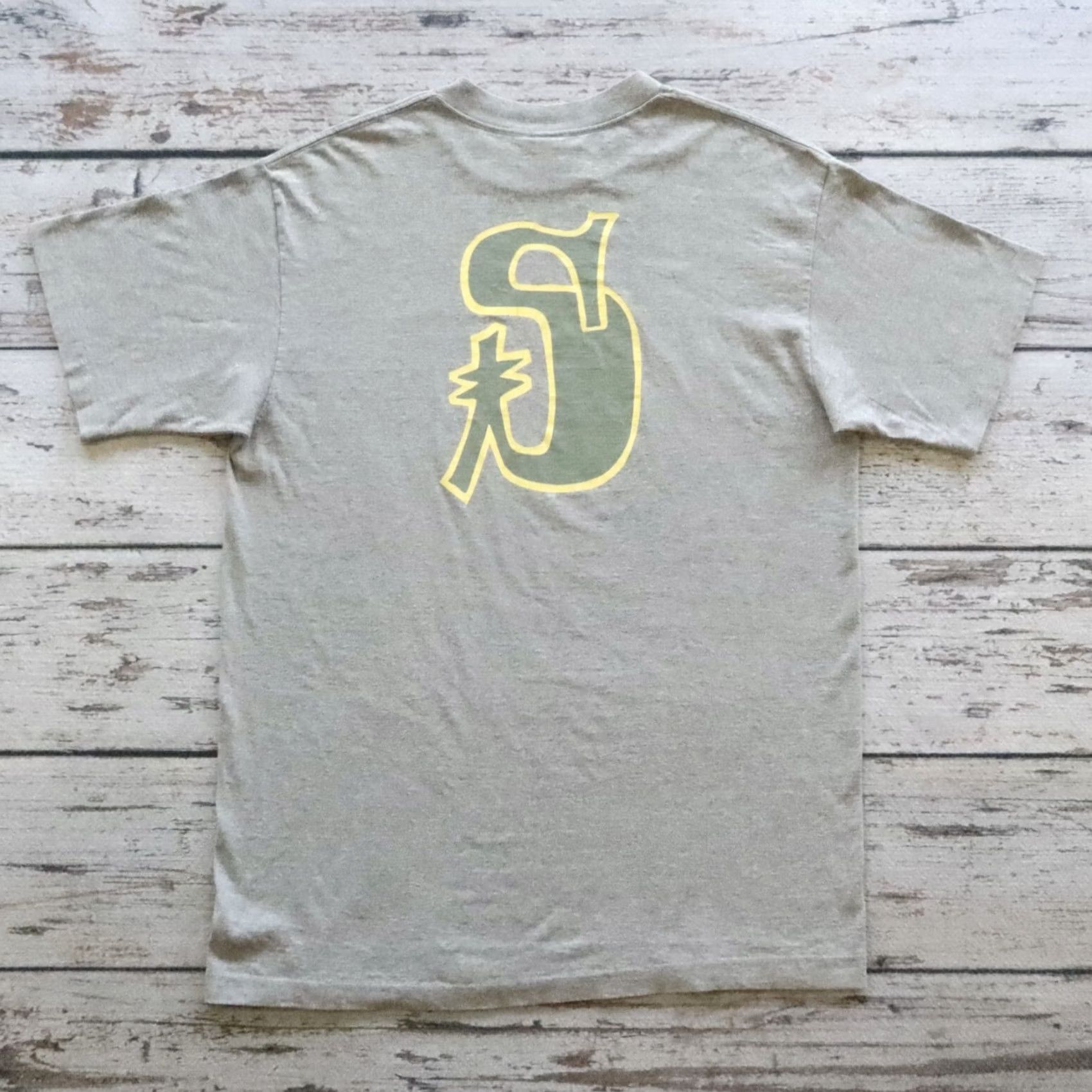 Logo 7 Vintage Stussy S Logo Tee - Size L - Gray - T Shirt - Men - 90s - Single Stitch Size US L / EU 52-54 / 3 - 2 Thumbnail