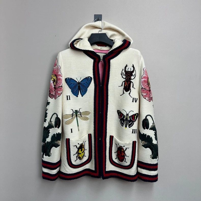 Gucci Gucci Runway Embroidered Cardigan Coat Size US M / EU 48-50 / 2 - 1 Thumbnail