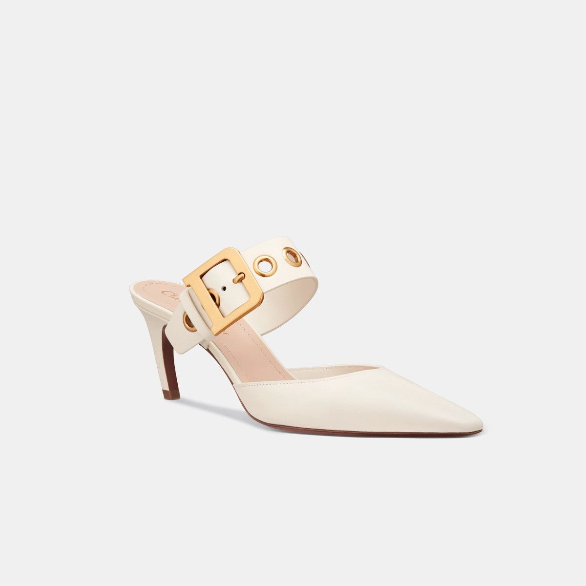 Dior o1w1db11024 D-Dior Heeled Mule in White Size US 8 / IT 38 - 2 Thumbnail