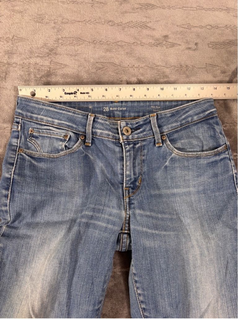Levi's Women's Levi's Bold Curve Mid-Rise Skinny Jeans Size 28 Blue Size 28" / US 6 / IT 42 - 2 Thumbnail