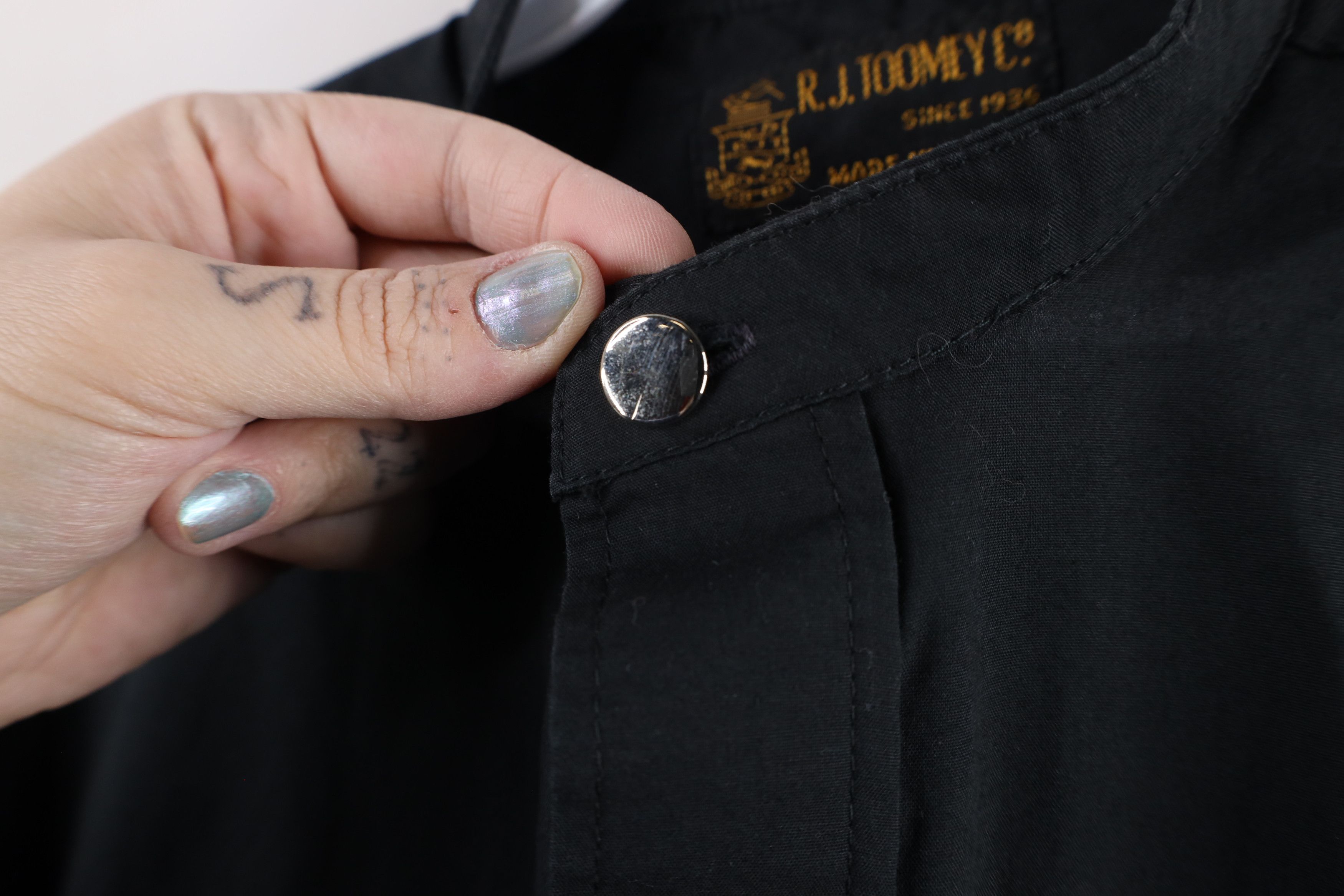 Vintage Vintage 60s 70s Streetwear Collar Button Shirt Black USA Size US M / EU 48-50 / 2 - 6 Thumbnail