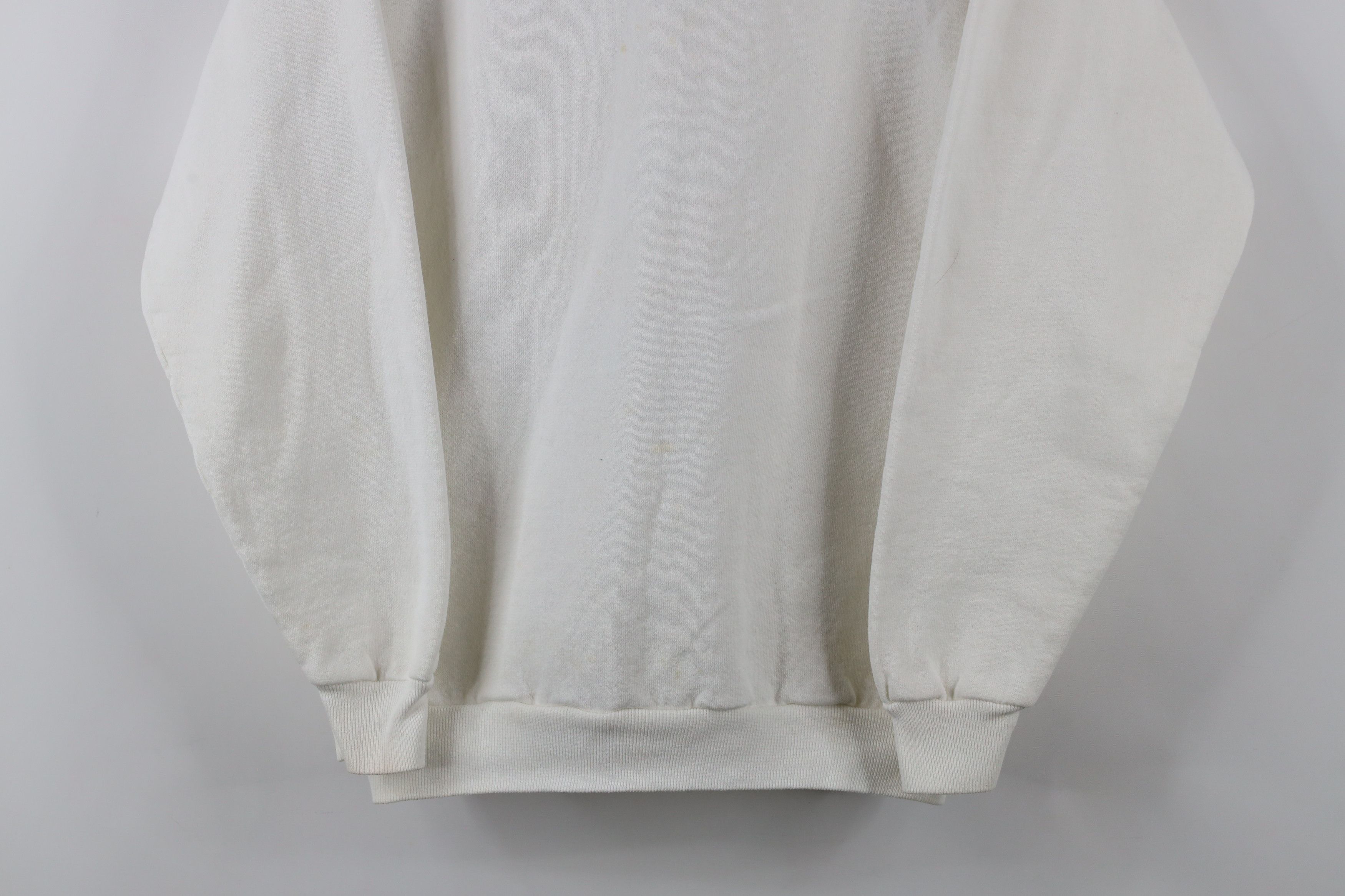 Vintage Vintage 90s Streetwear Blank Crewneck Sweatshirt White USA Size US M / EU 48-50 / 2 - 3 Thumbnail