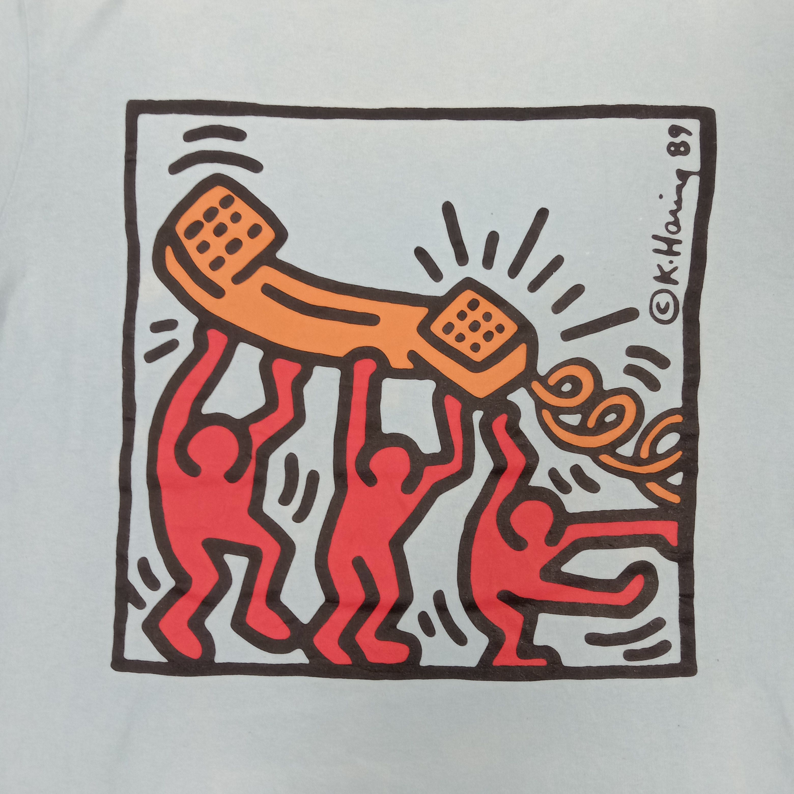 Japanese Brand × Keith Haring × Vintage Keith Haring American Artists Tshirt Size US L / EU 52-54 / 3 - 2 Thumbnail
