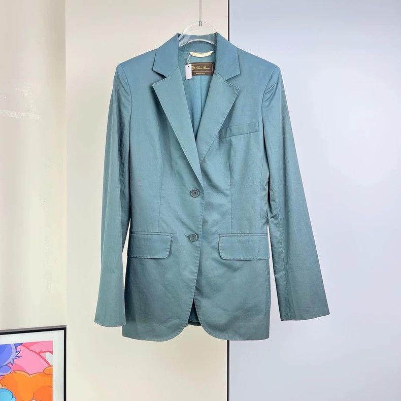 Loro Piana LORO PIANA Smog blue suit jacket Size XS / US 0-2 / IT 36-38 - 1 Thumbnail