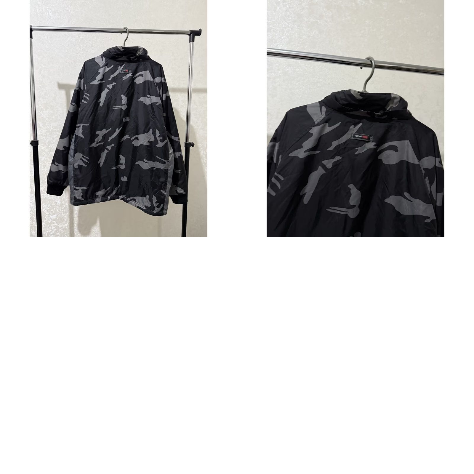 Schott VINTAGE Schott NYC Army Camouflage Jacket Men L Black 90s Scott N.y.c Easy Rider Camouflage Jacket Mens Size US L / EU 52-54 / 3 - 9 Thumbnail