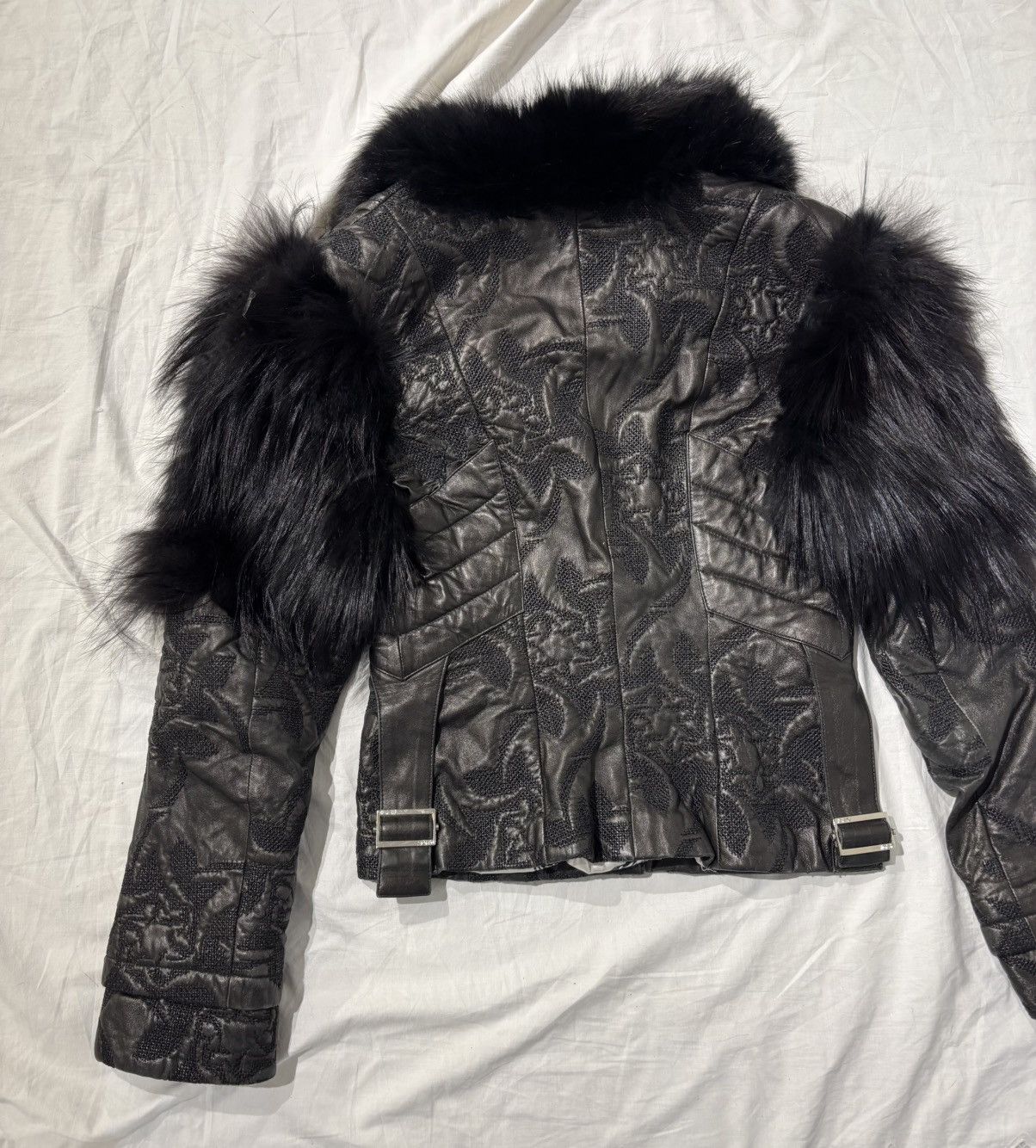 Seditionaries Vintage leather jacket with fur Size S / US 4 / IT 40 - 9 Thumbnail