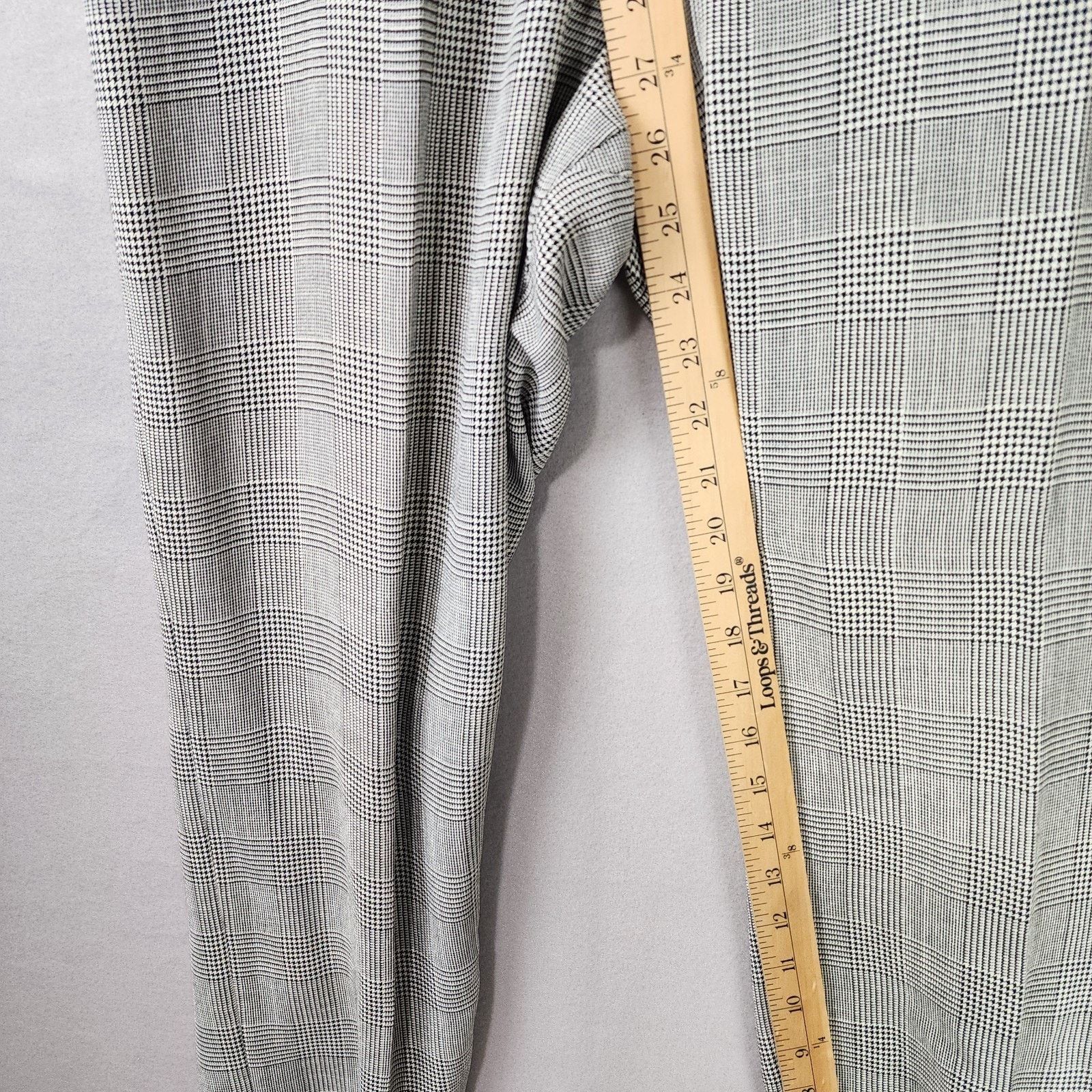 Other Yumi Mazao Trousers Women 12 Straight Leg Herringbone Gray Size 34" / US 12 / IT 48 - 4 Thumbnail
