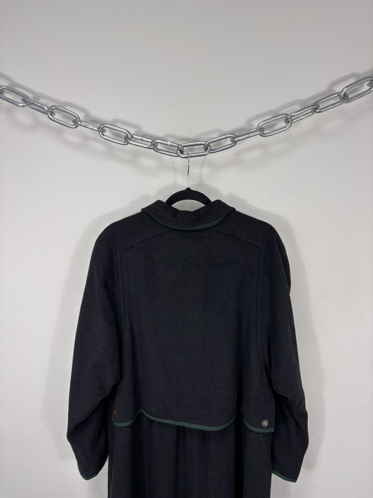 Other Vintage Lodenfrey Women’s Charcoal Grey Black Wool Coat Size L / US 10 / IT 46 - 19 Thumbnail