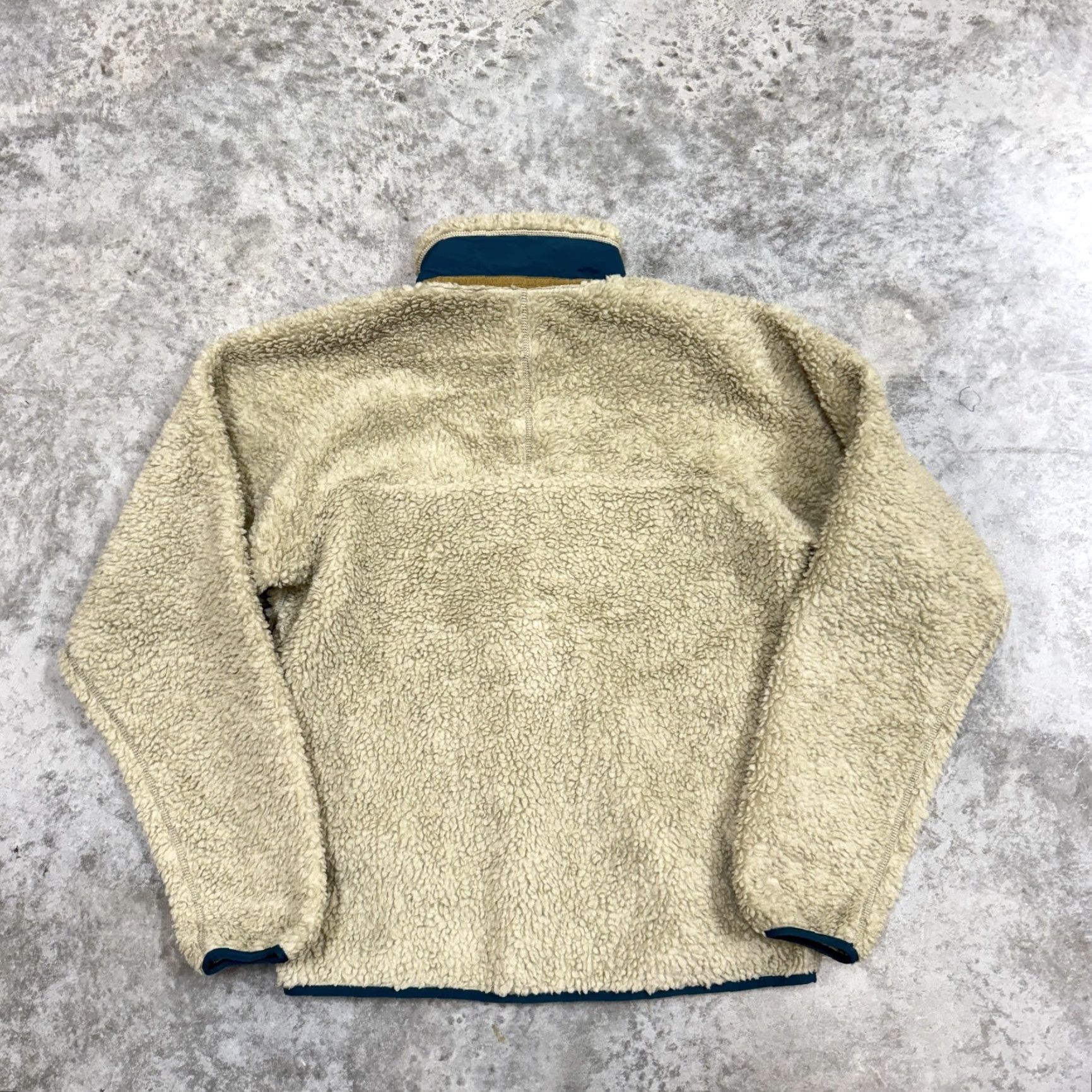 Patagonia Patagonia Jacket Mens Small Beige Blue Retro X Sherpa deep pile fleece zip Size US S / EU 44-46 / 1 - 5 Thumbnail