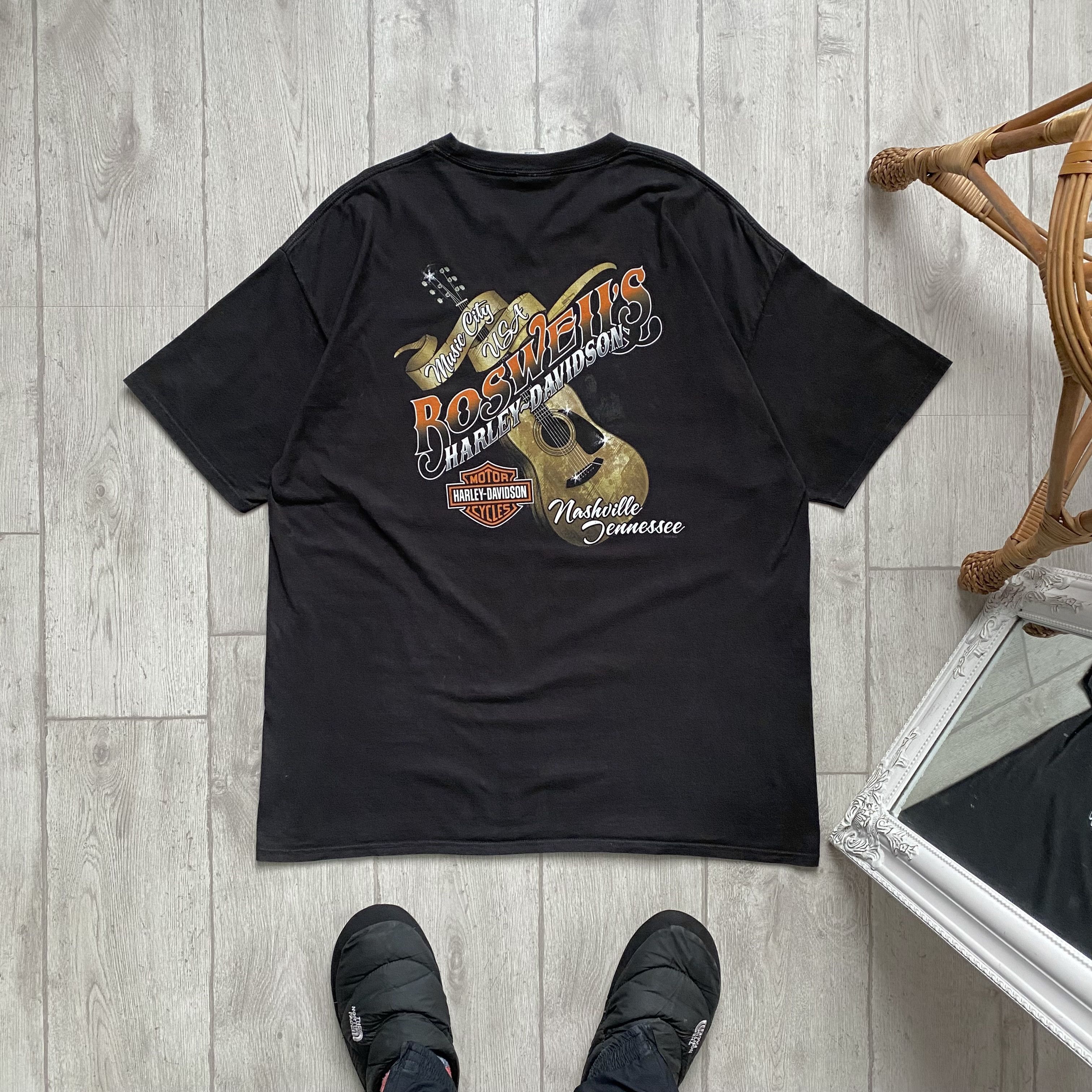 Harley Davidson Rock x Harley Davidson vintage washed TEE motorcycles Y2K Size US XL / EU 56 / 4 - 3 Thumbnail