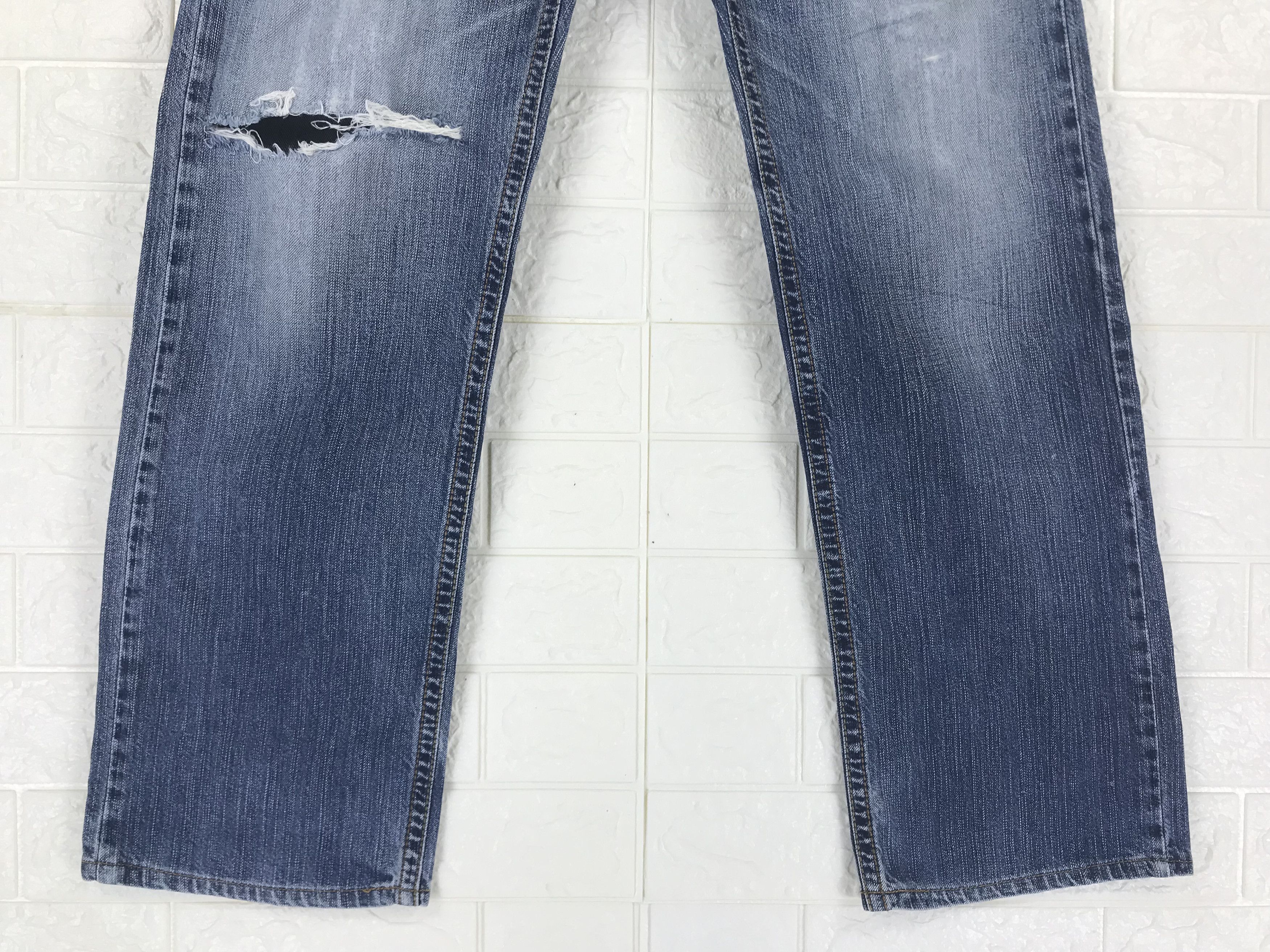 Edwin Vintage Edwin 464 XVS Faded Blue Distressed Jeans Size US 28 / EU 44 - 4 Thumbnail