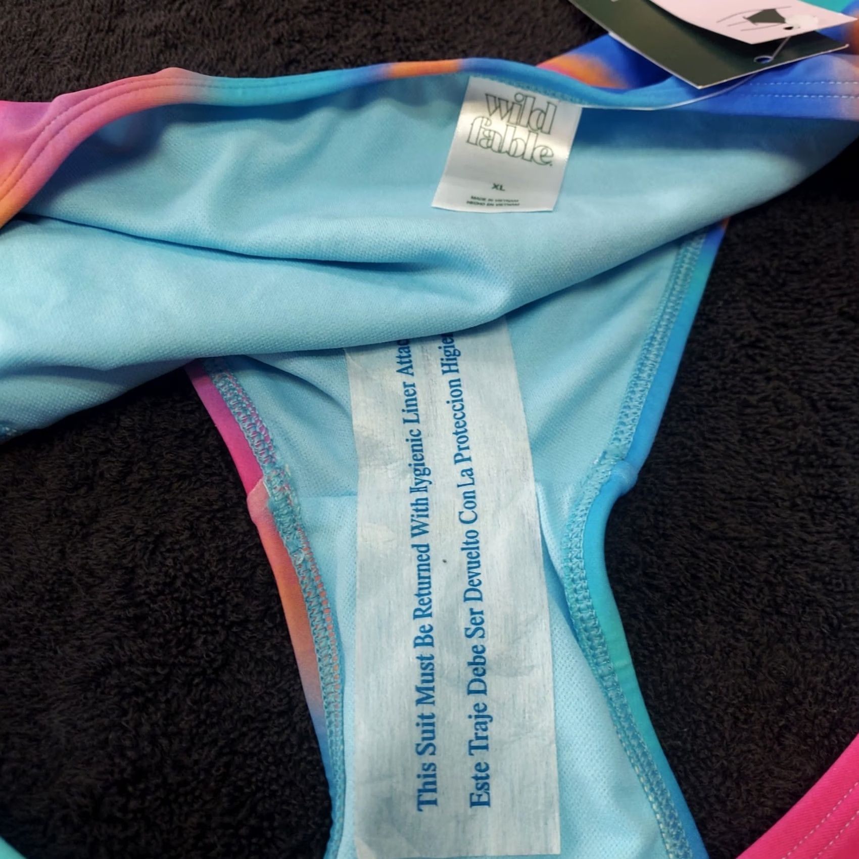 Vintage Wild Fable Swimwear Bikini Bottoms Tie Dye XL (16) Size 40" / US 18 - 7 Thumbnail