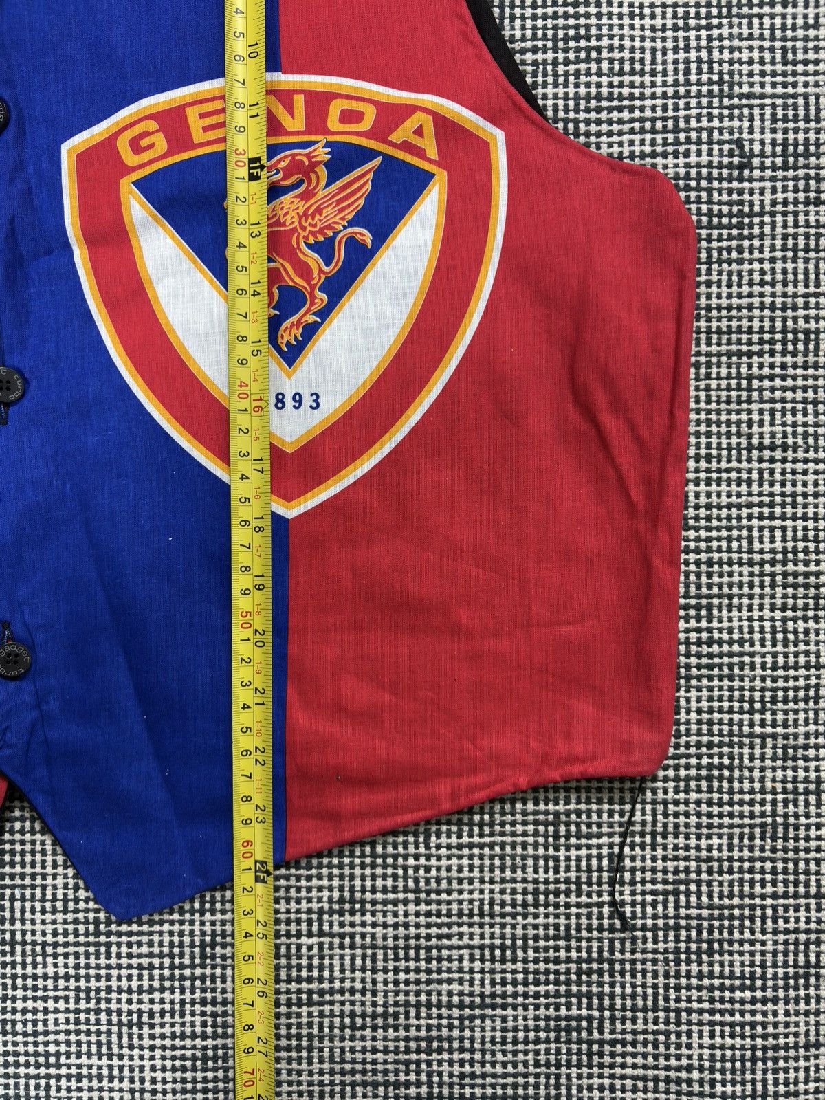 Vintage Turbogadget Genoa 1893 Soccer Italy Vest Jacket blokecore Size US XL / EU 56 / 4 - 6 Thumbnail