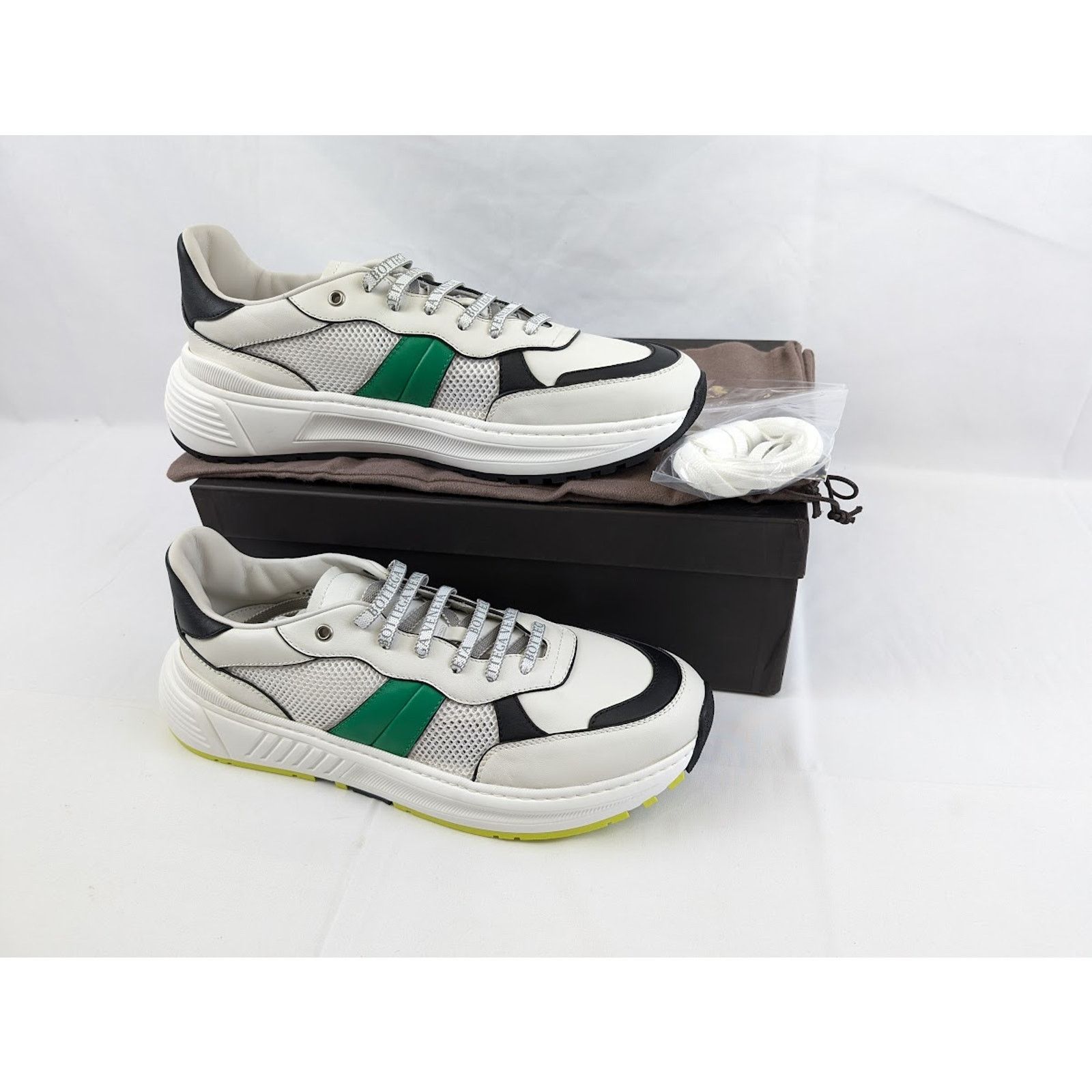 Bottega Veneta o1rshd1 Mens Speedster Leather Sneakers in Multicolor Size US 12.5 / EU 45-46 - 21 Thumbnail