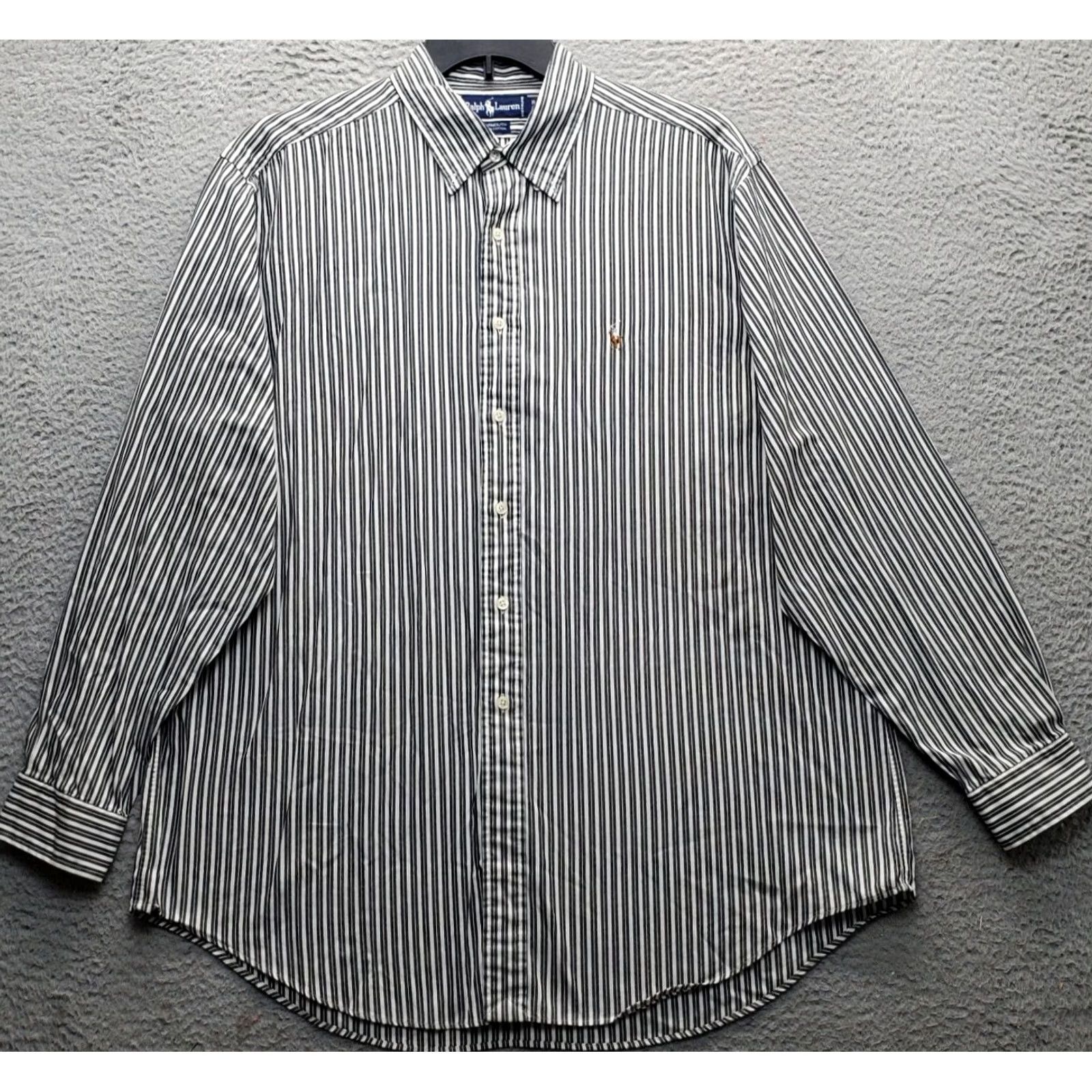 Ralph Lauren Ralph Lauren Mens Dress Shirt 17.5 Multicolor Pony Button-Down Collared Size 48R - 2 Thumbnail
