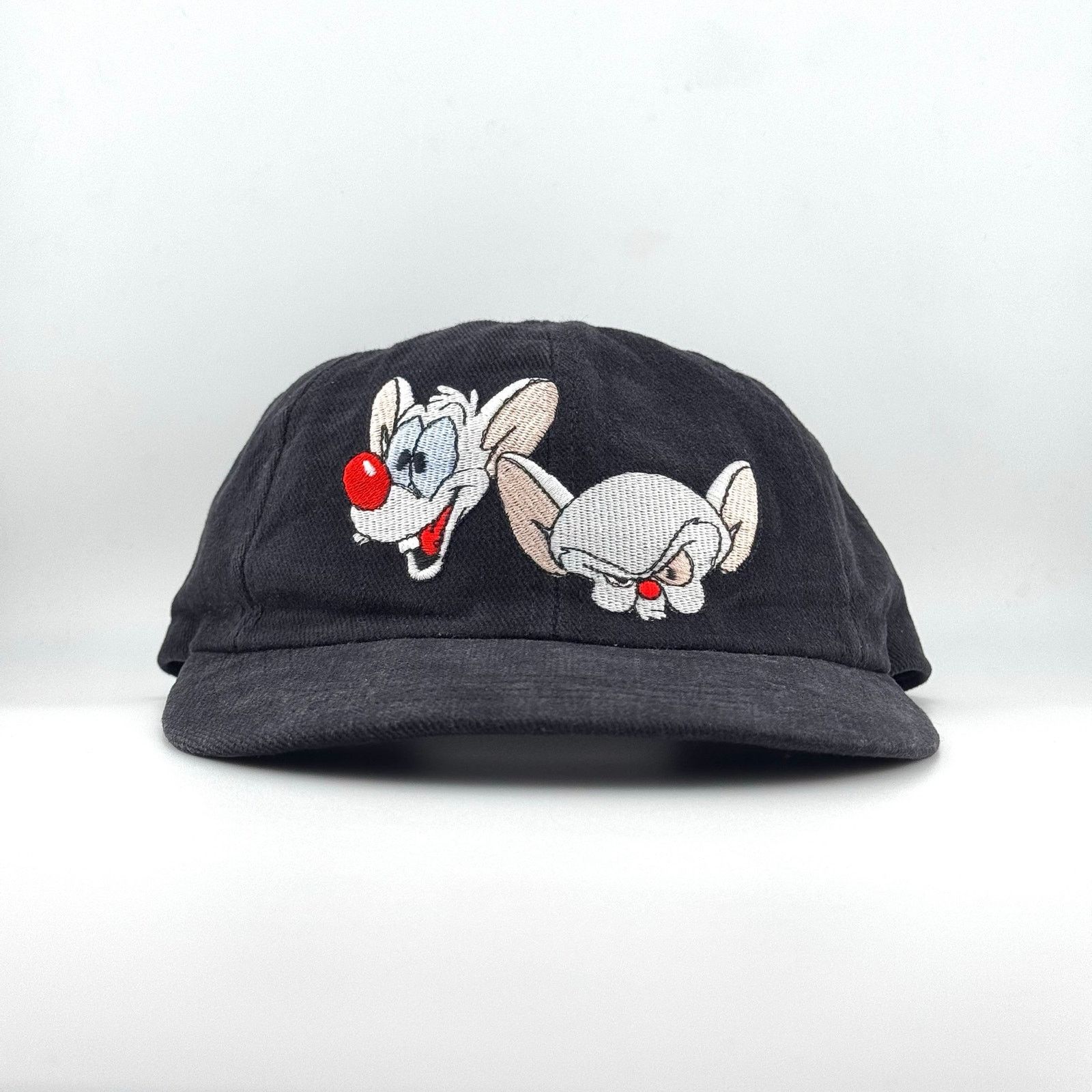 Warner Bros Vtg 90s Pinky And The Brain Warner Bros Studio Hat Cap Size ONE SIZE - 1 Thumbnail