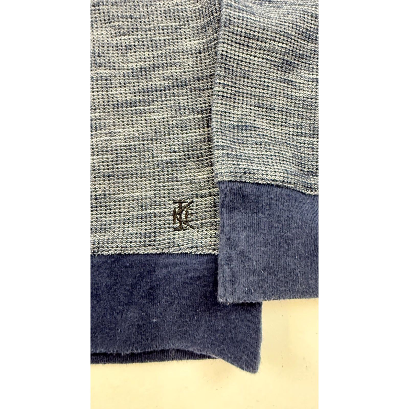 Ike Behar VINTAGE Ike Behar Sweater Mens Large Blue Heather V-Neck Knit Pullover Casual Size US L / EU 52-54 / 3 - 4 Thumbnail