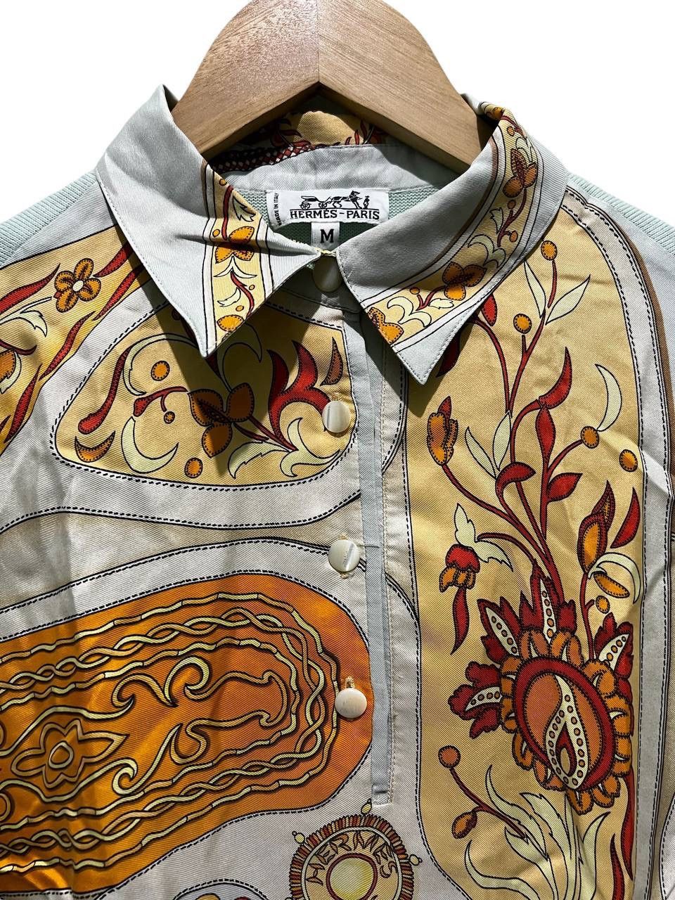 Hermes 🔥GRAILS🔥Vintage hermes shirt half button nice design Size US M / EU 48-50 / 2 - 2 Thumbnail